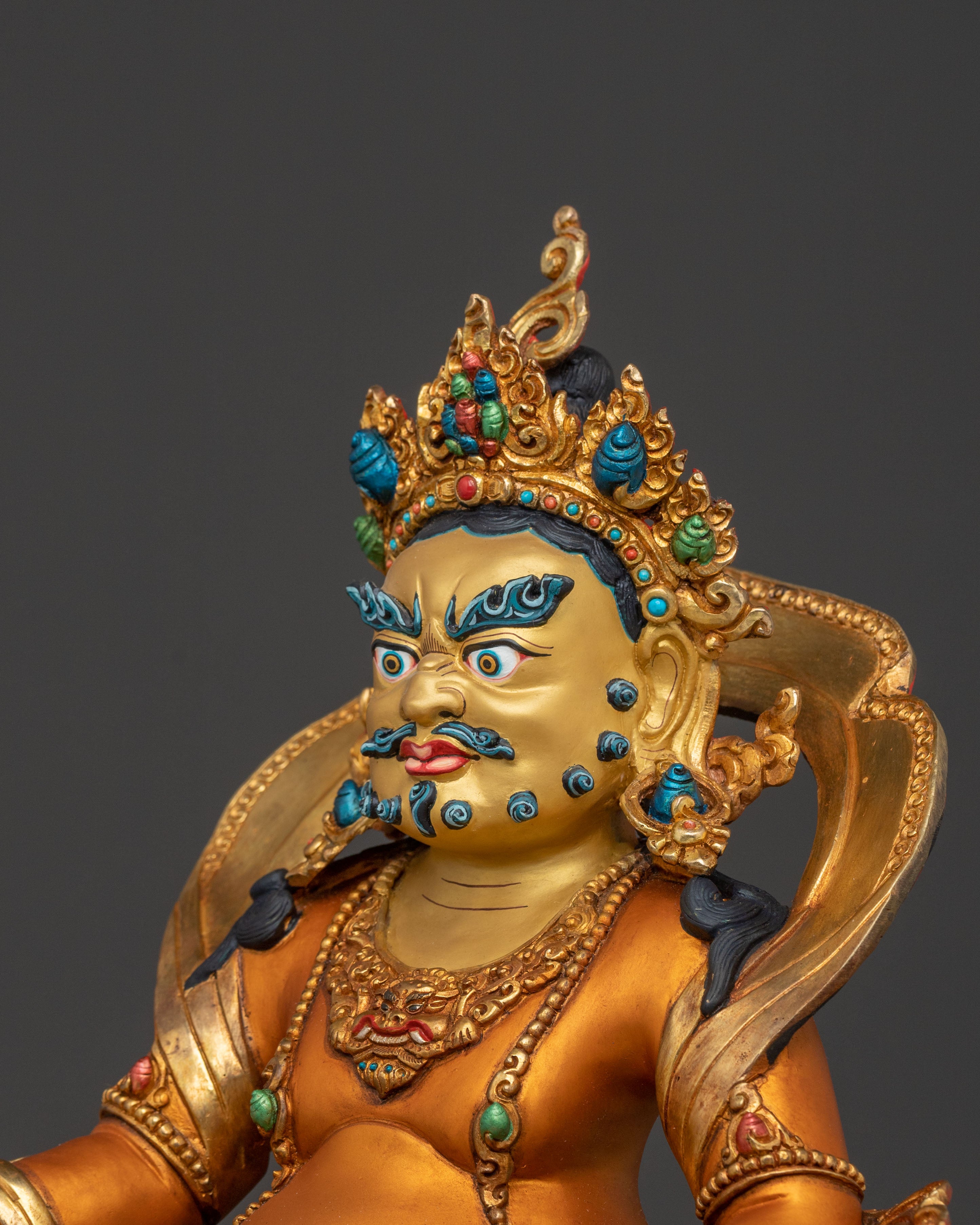 Yellow Dzambhala Sacred Statue | Himalayan Prosperity Art