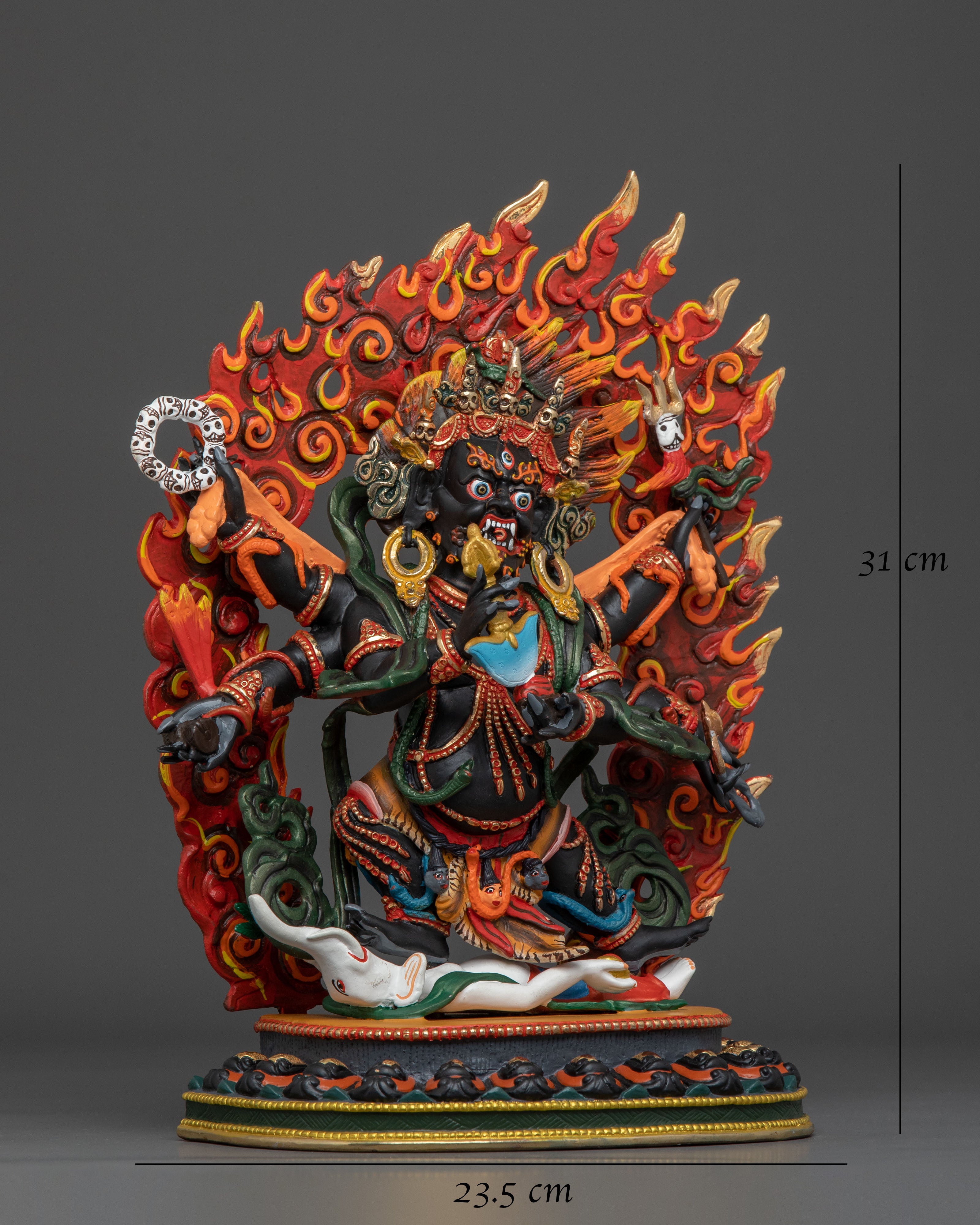 Six Armed Mahakala Wrathful Figurine | Home Decor