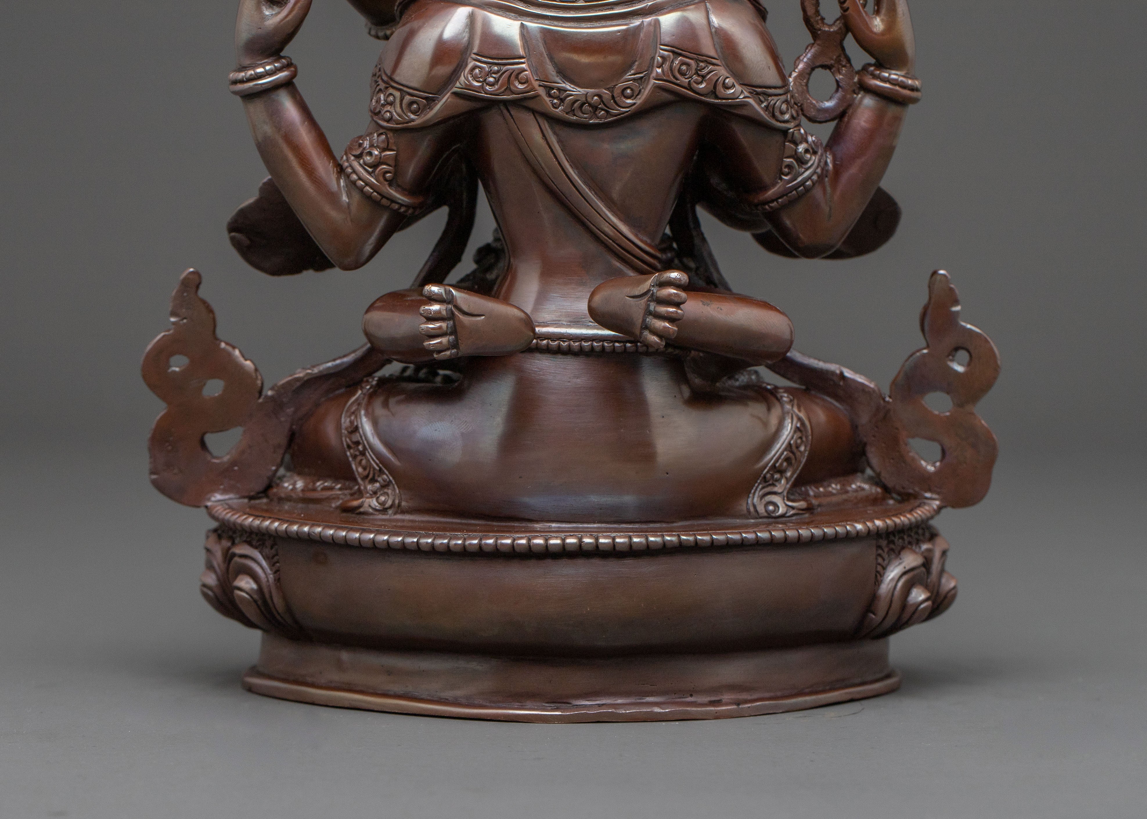 Chenrezig With Consort Statue: Compassion Deity