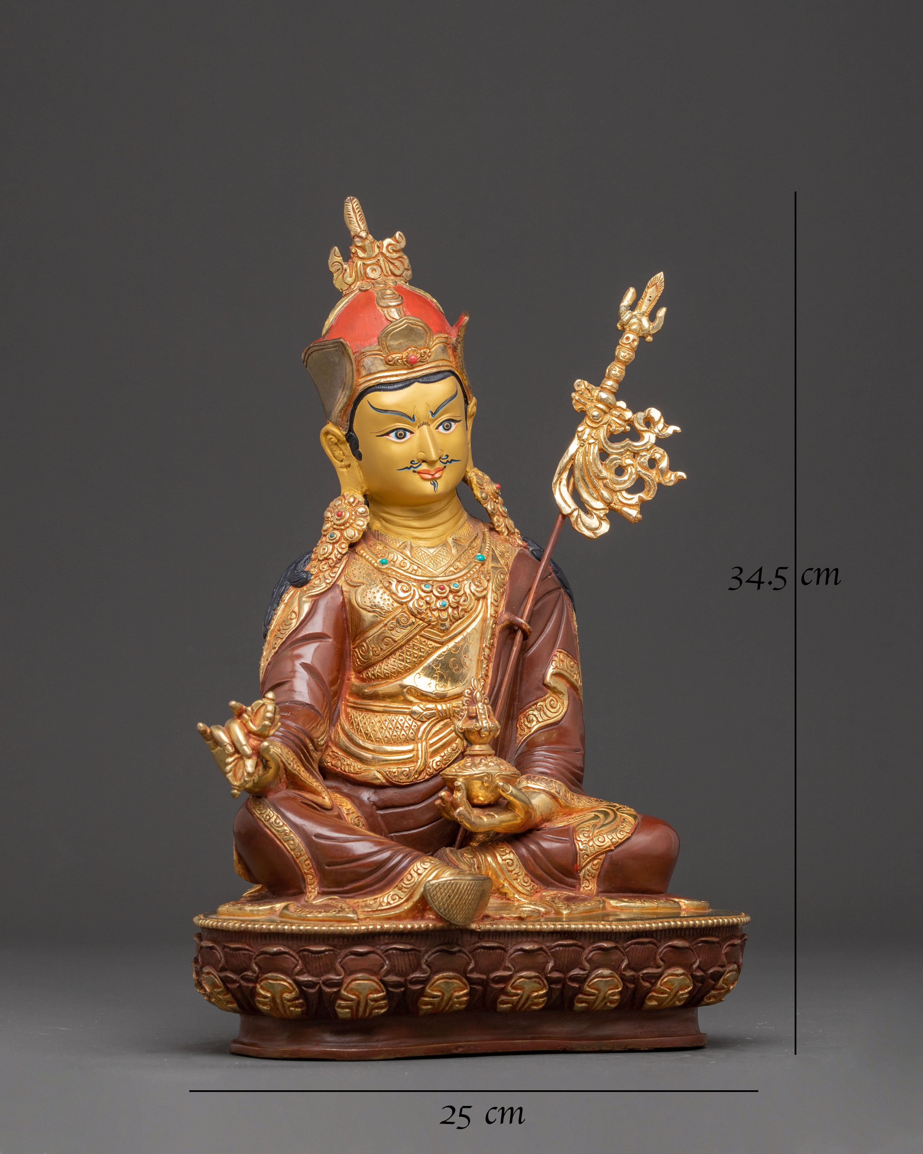 Handmade Master Padmasambhava Copper Statue