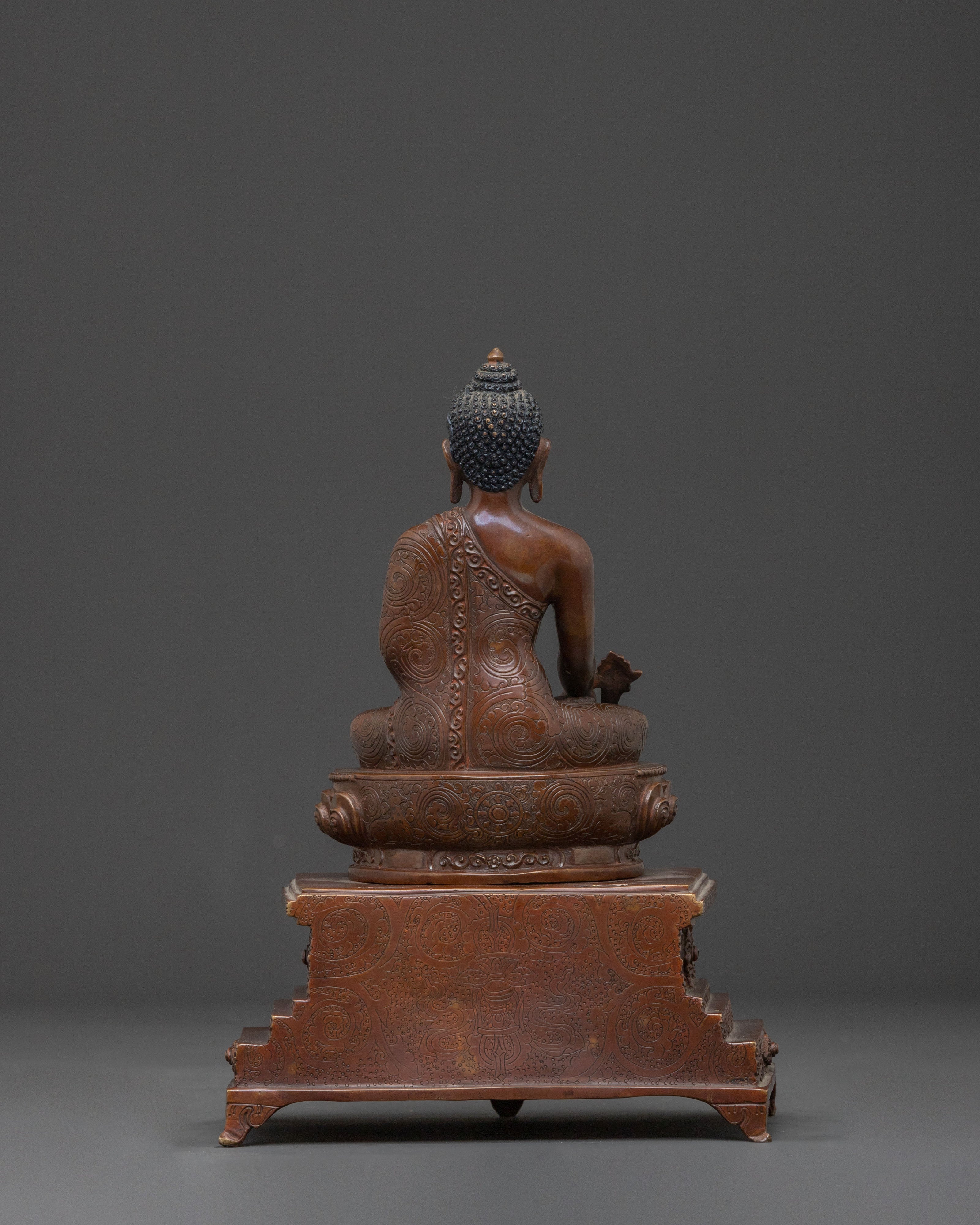 Sangye Menla Spiritual Figure | Oxidized Copper Body