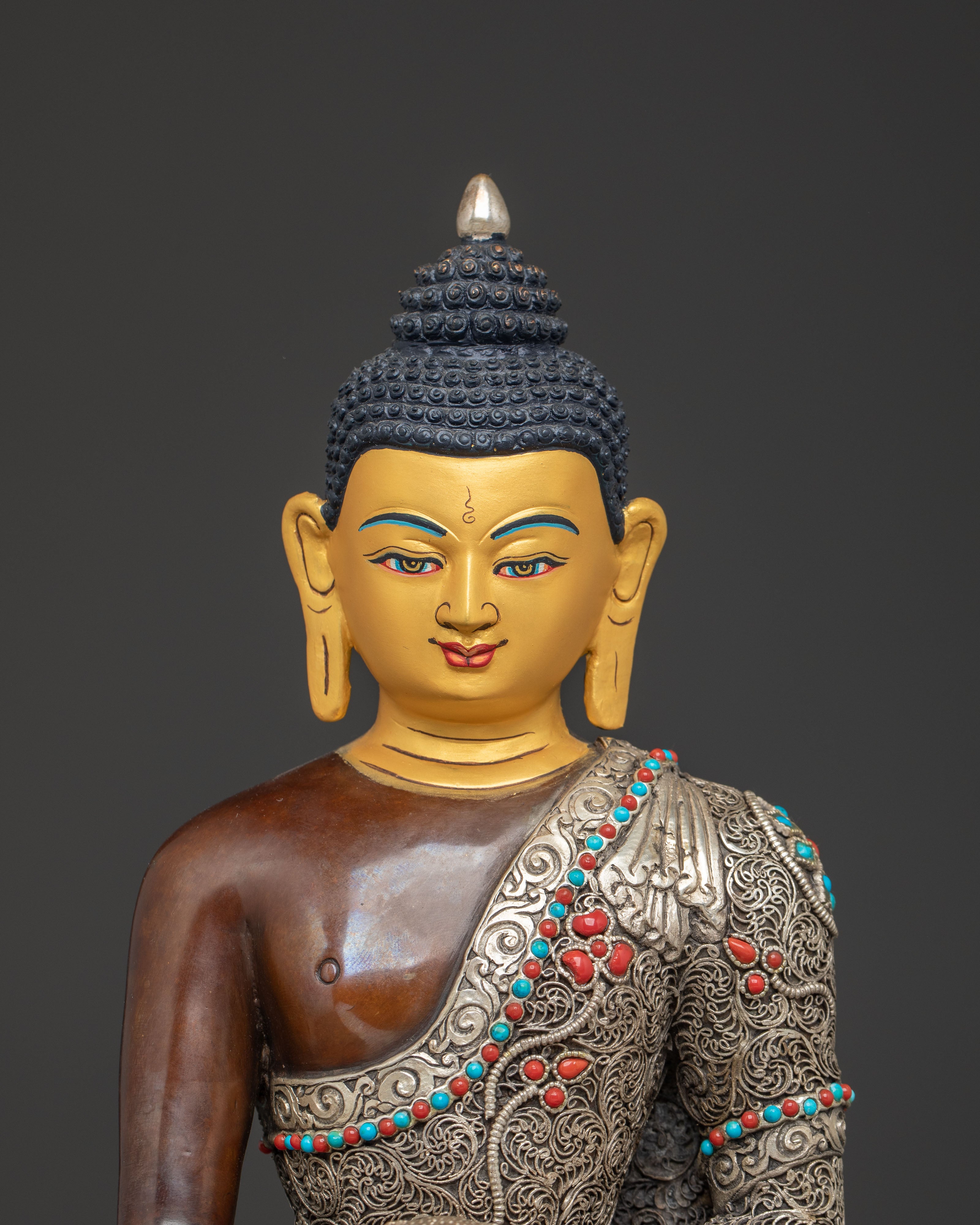 Himalayan Copper Statue of Buddha Shakyamuni | The Enlightened One