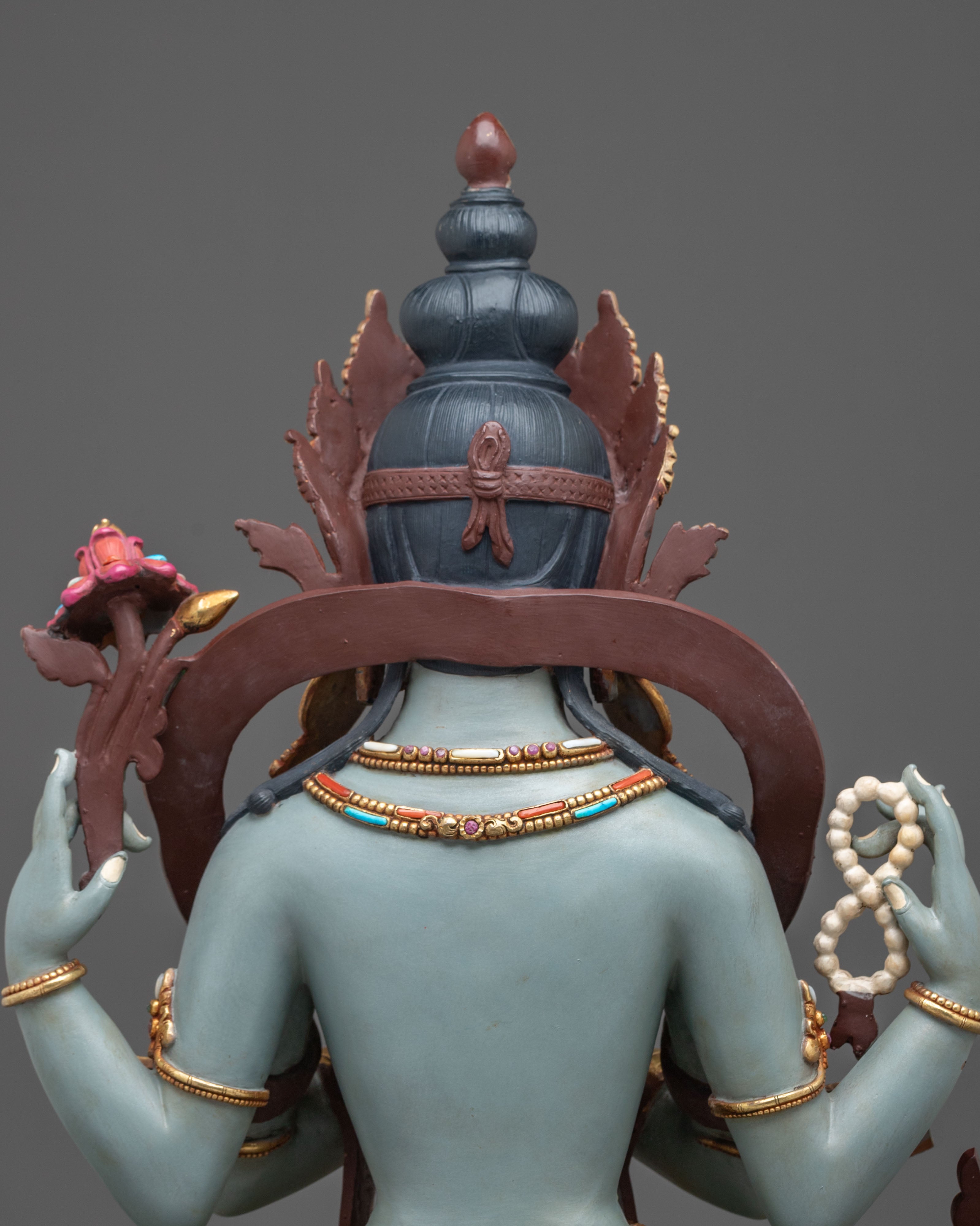 Tibetan Deity Four-Armed Chenrezig Statue | Home Decor