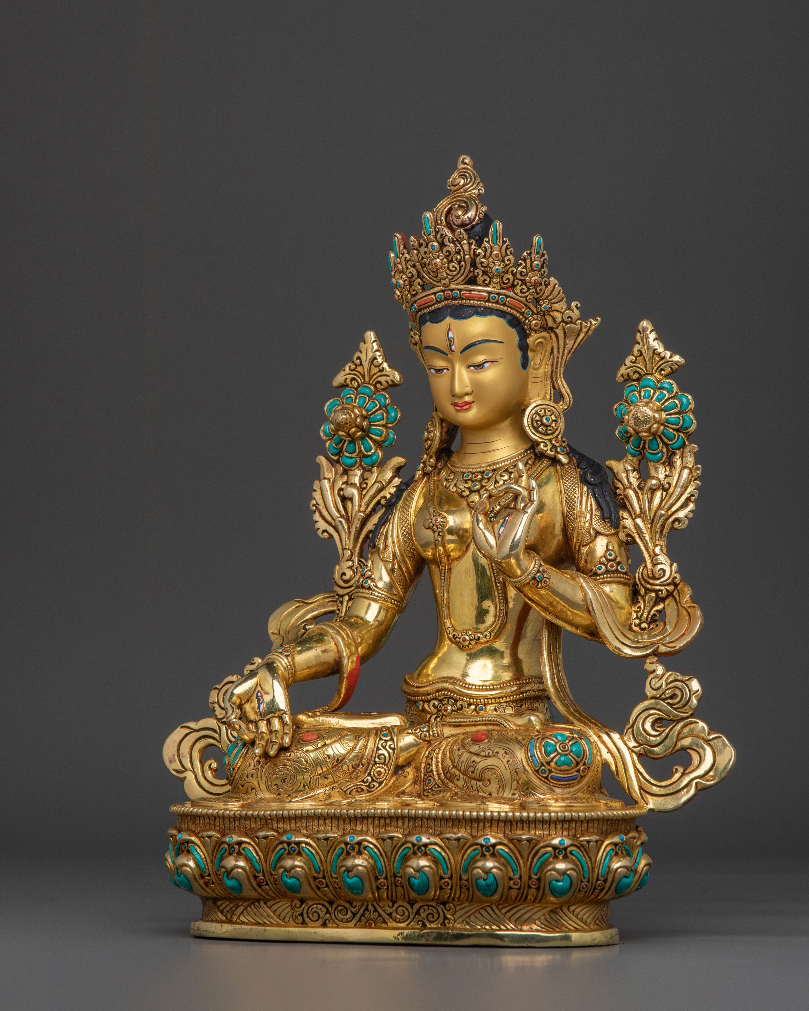 Handmade Six Bodhisattva Statue Set | 24K Gold Gilded Sacred Sculpture