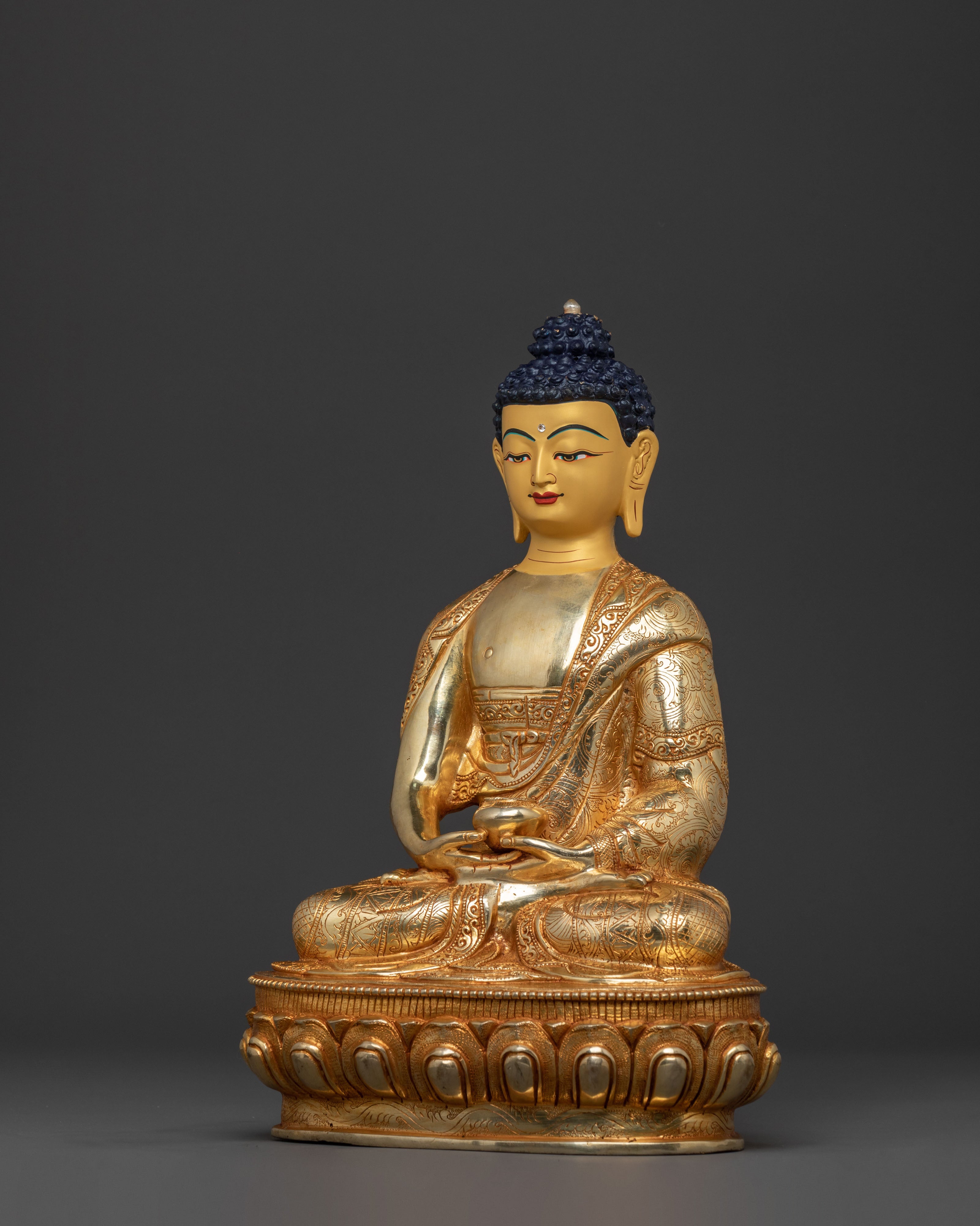 Amitabha Buddha Statue | 24K Gold Gilded Copper Statue