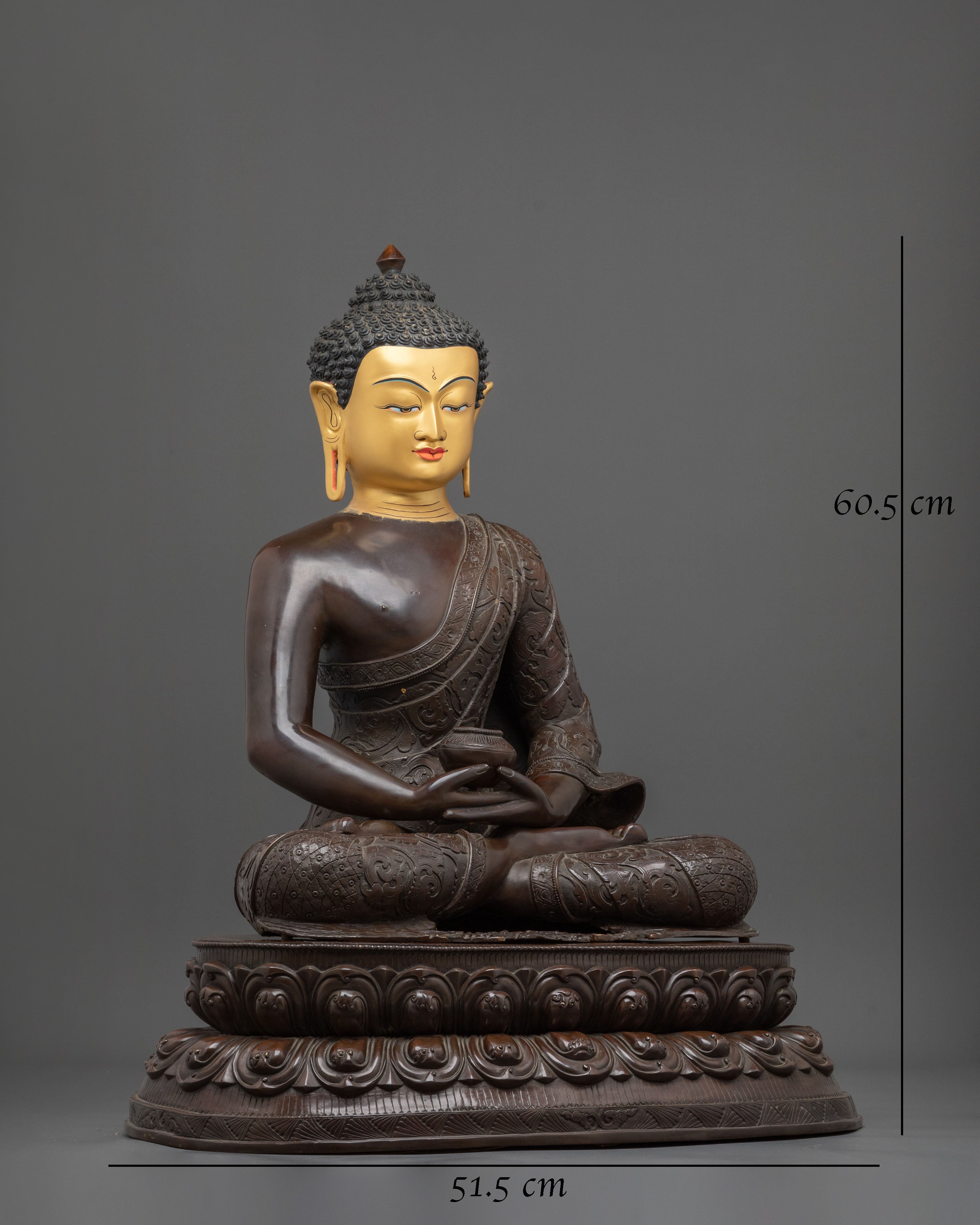 Amitabha Buddha Figurine | Oxidized Copper Statue