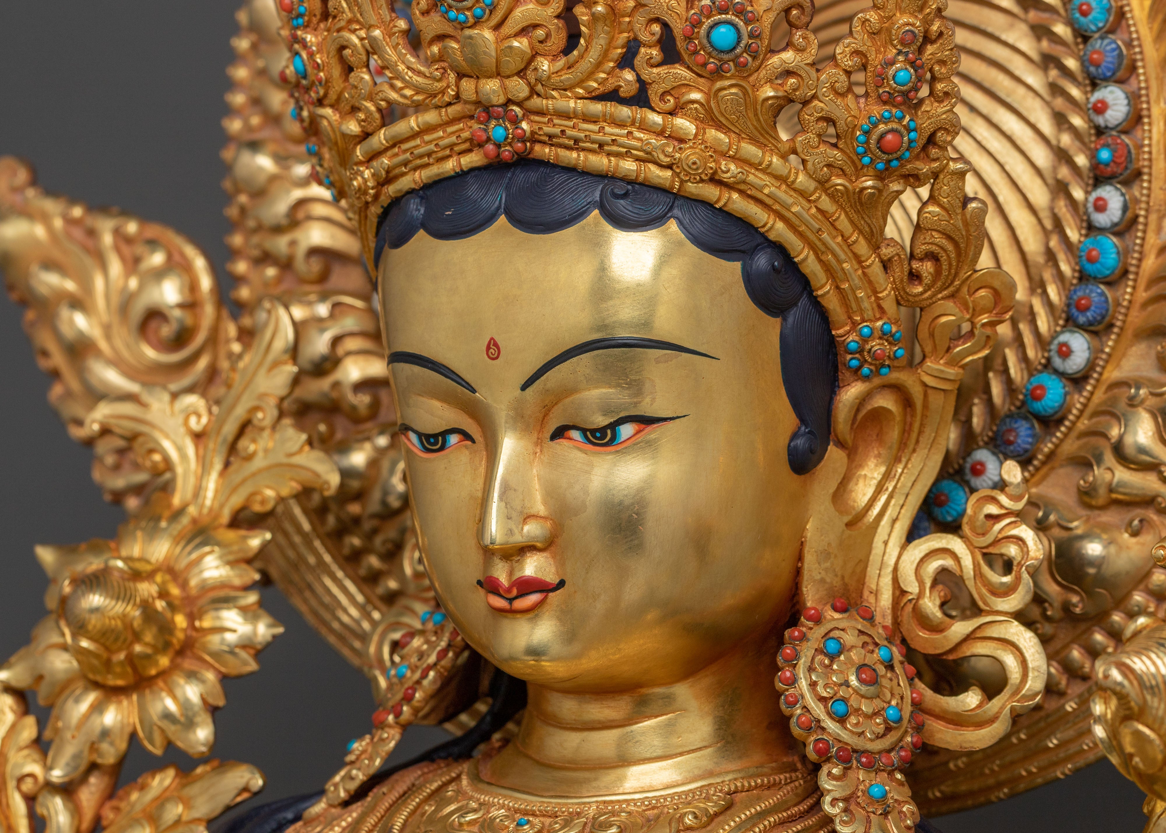 Green Tara Statue | Tibetan Goddess of Protection