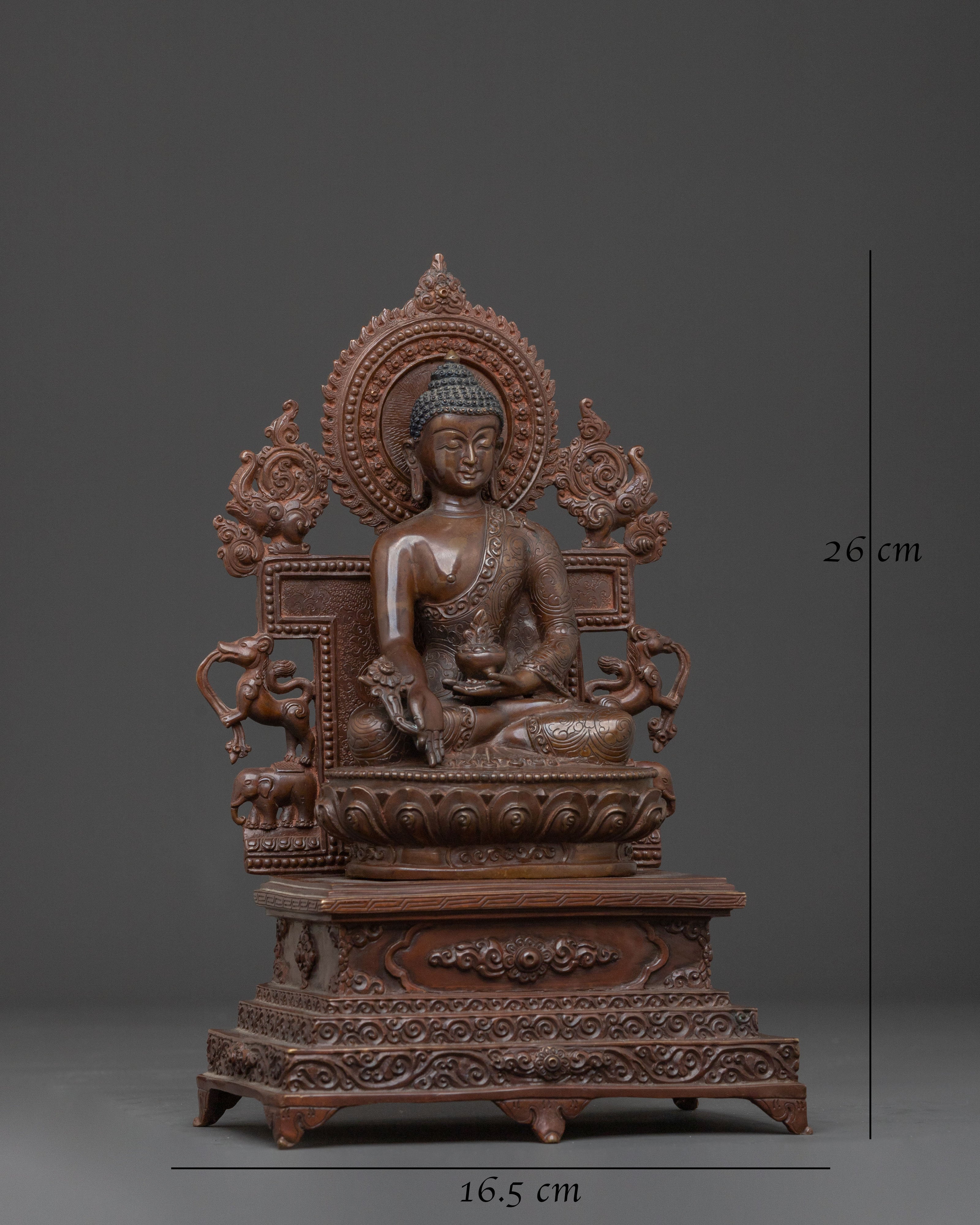 Sangye Menla Spiritual Figure | Oxidized Copper Body