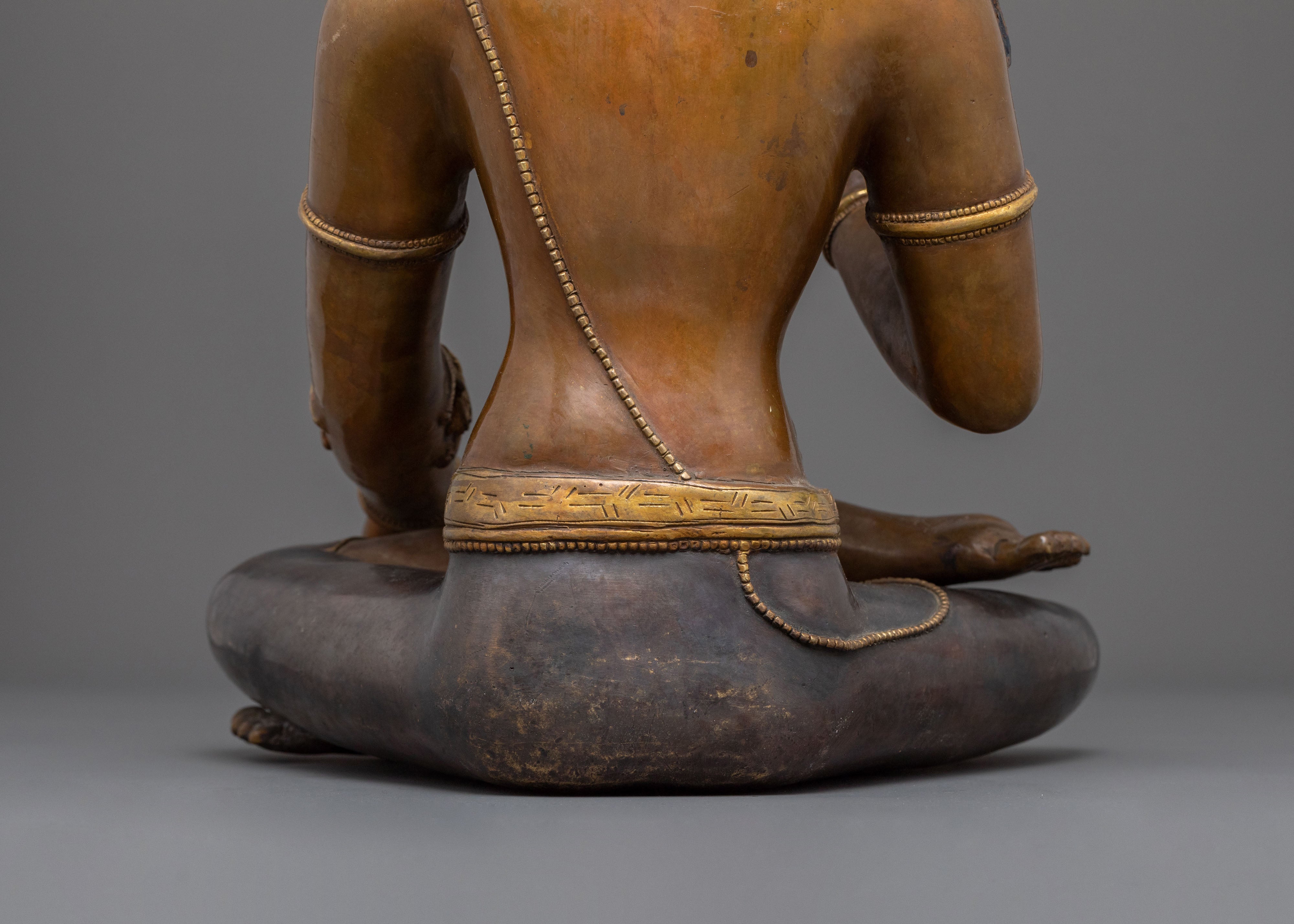 Lokeshwor Sacred Figurine in Oxidized Copper | Bodhisattva of Compassion