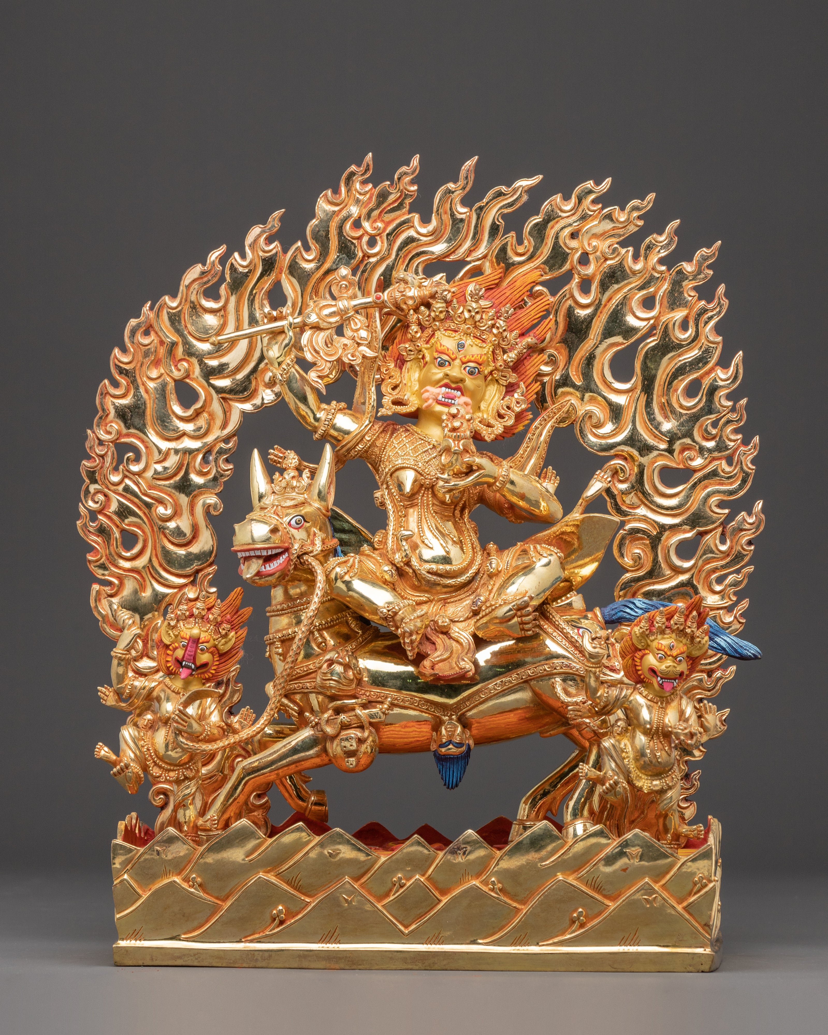 Golden Statue of Palden Lhamo | Fierce Tibetan Protector