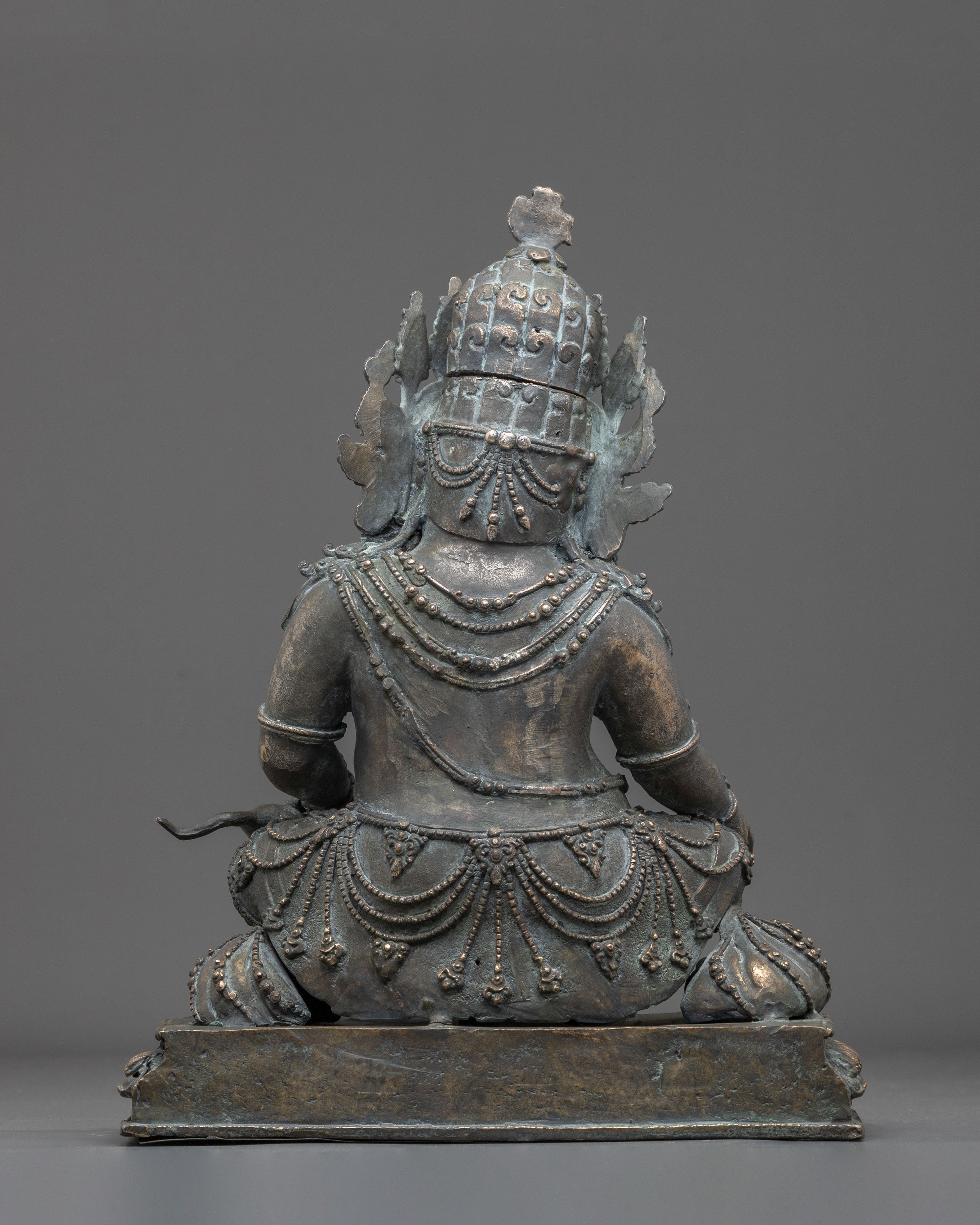 Tibetan Deity Dzambhala Copper Statue | Antique Finish