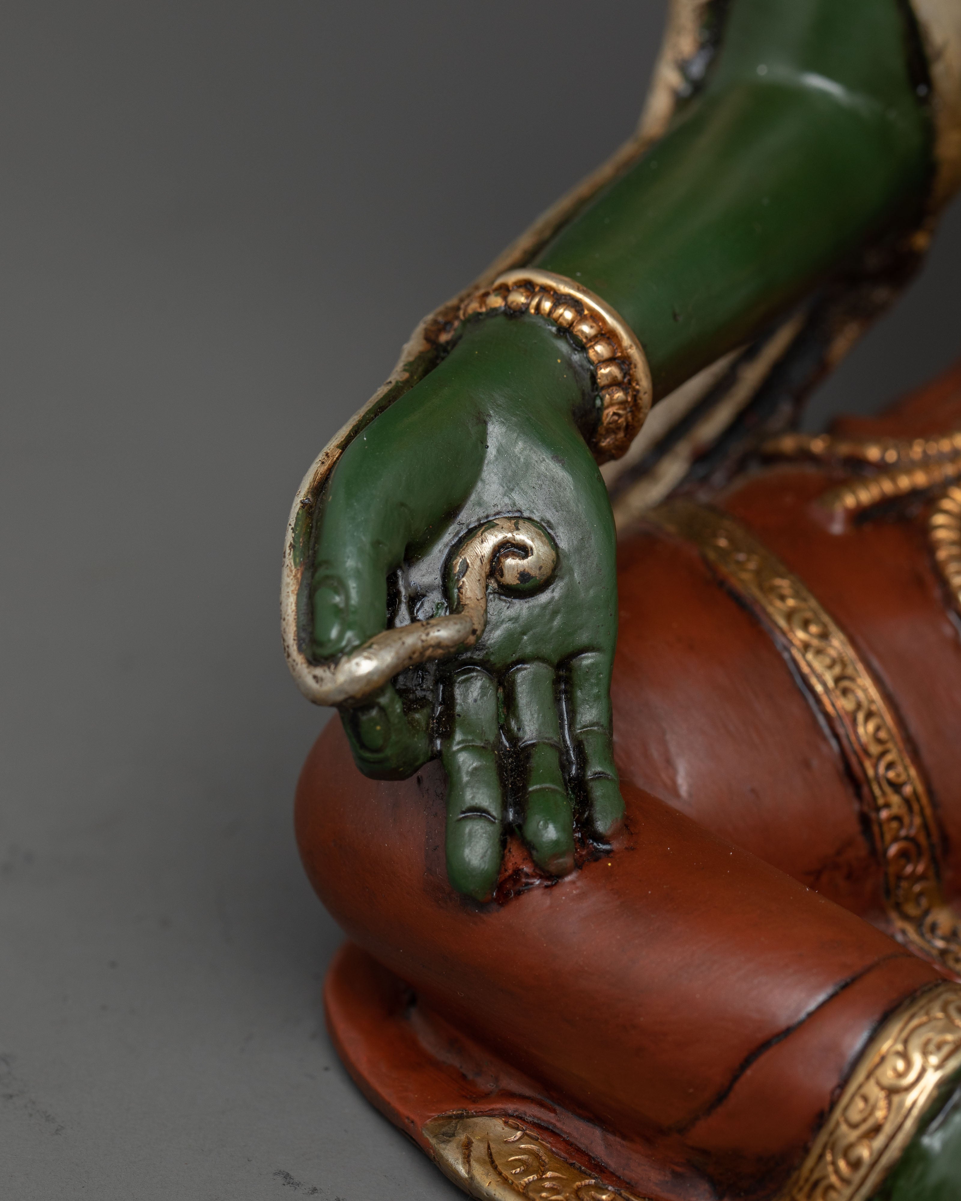 Handcrafted Radiant Sculpture of Shyama Tara | Traditional Artwork