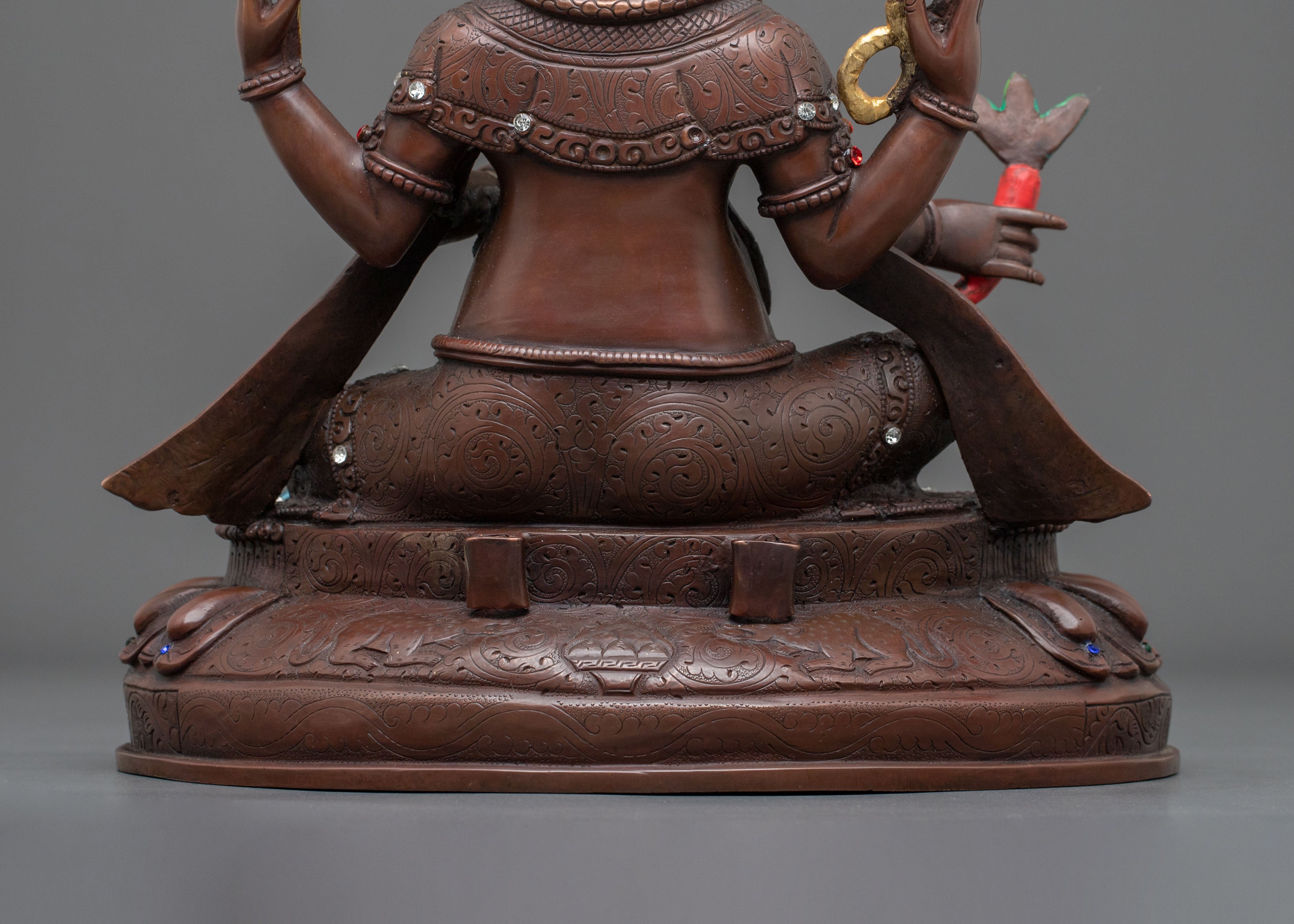 God Ganesha Spiritual Sculpture | Auspicious Oxidized Copper