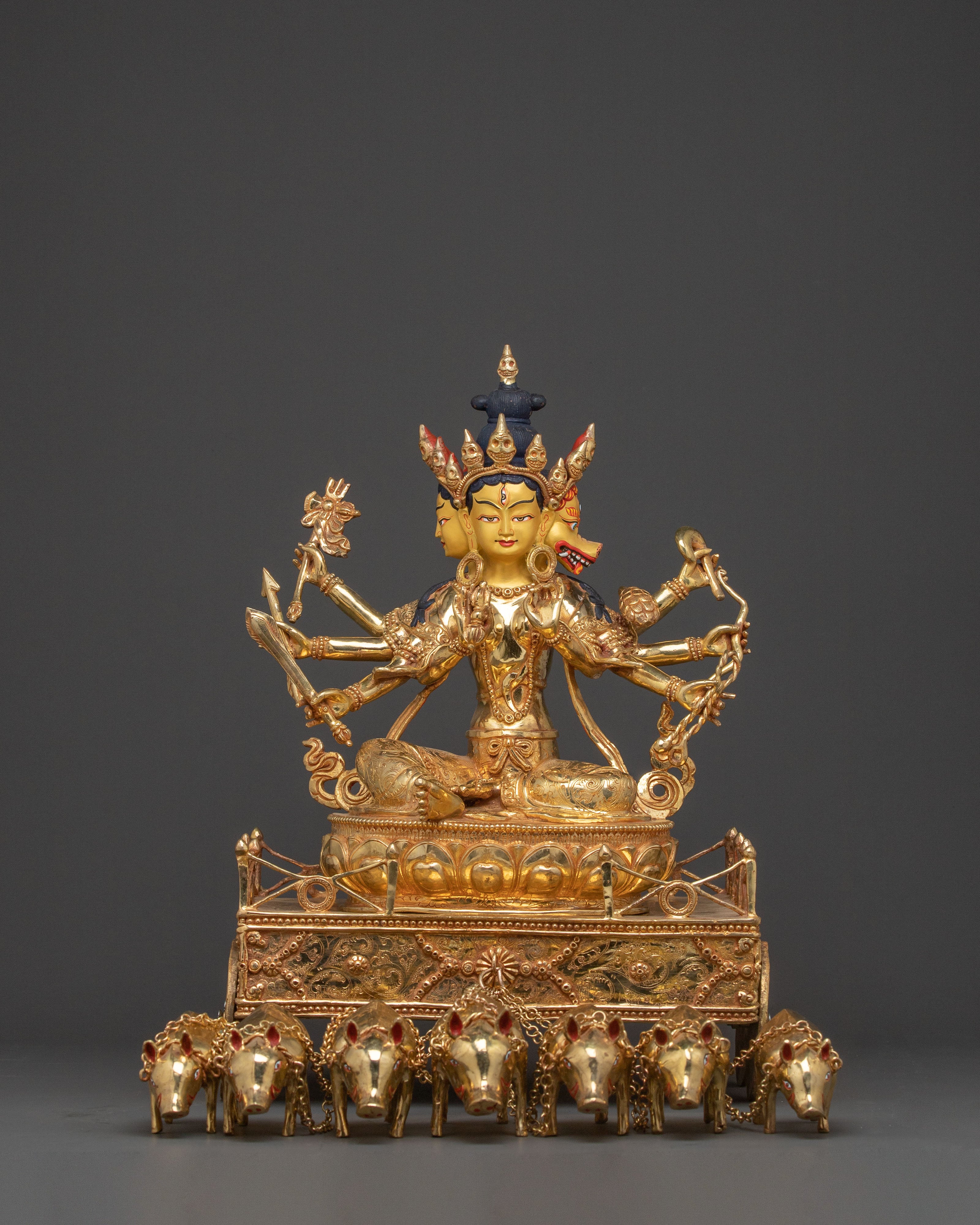 Marici Gold Gilded Sacred Statue - Radiant Protector Art