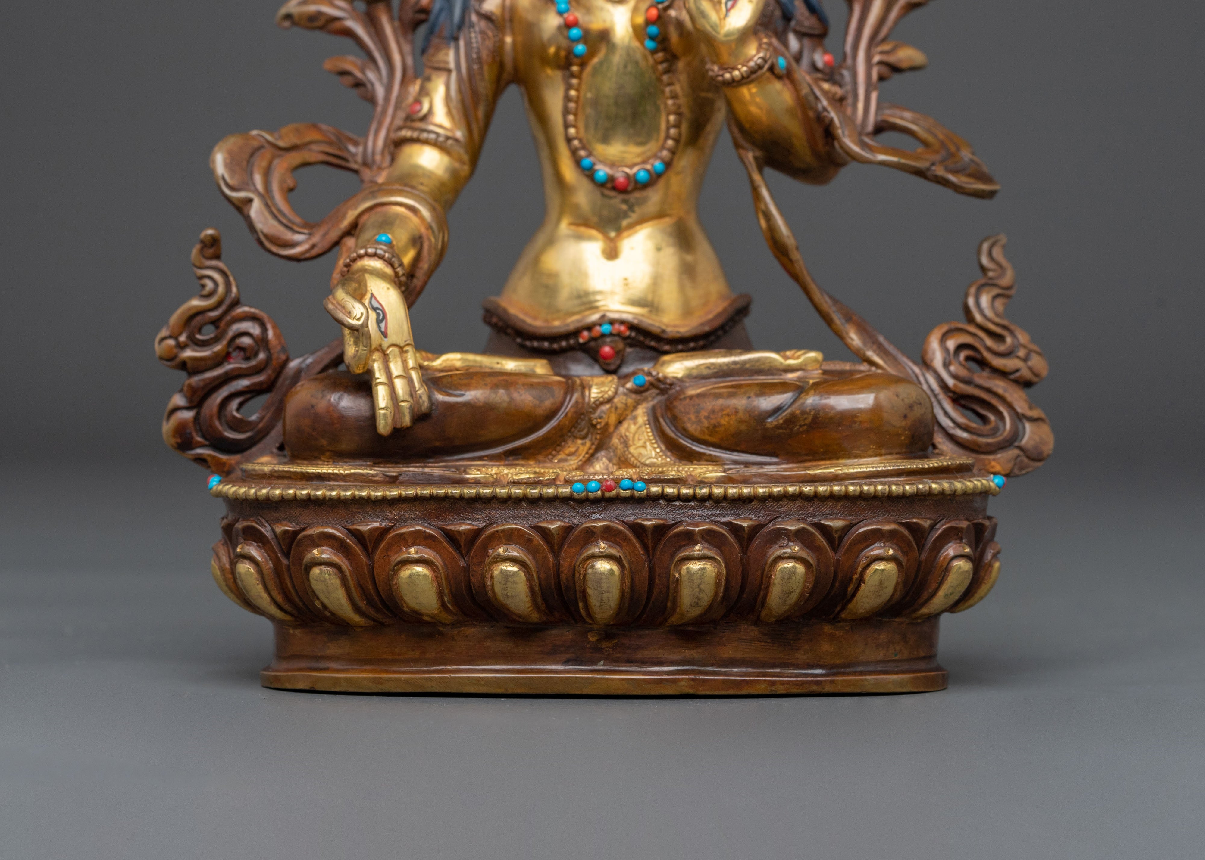 Meditation Goddess White Tara Sacred Statue