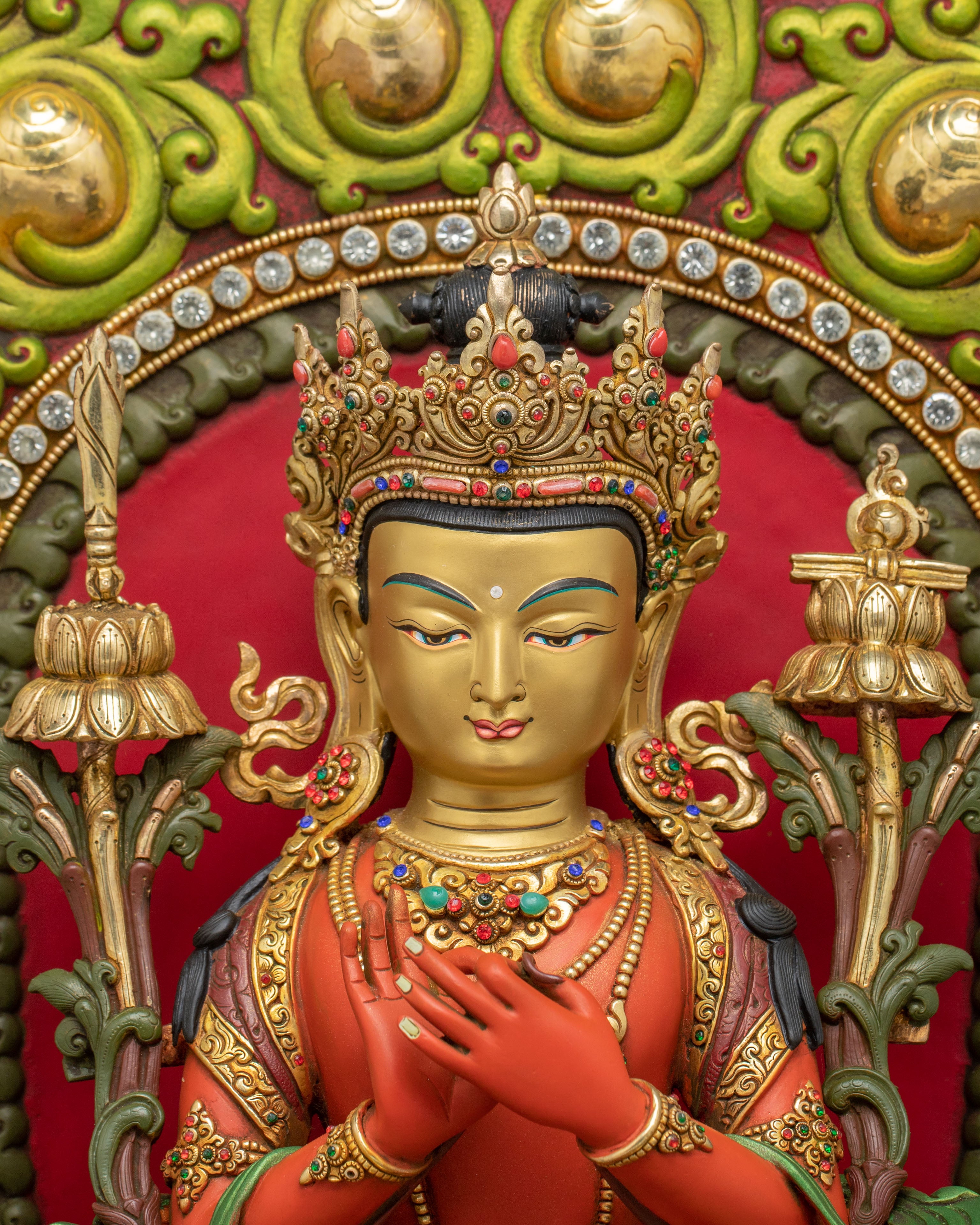 Simhanada Manjushri Statue | Radiant Wisdom Deity