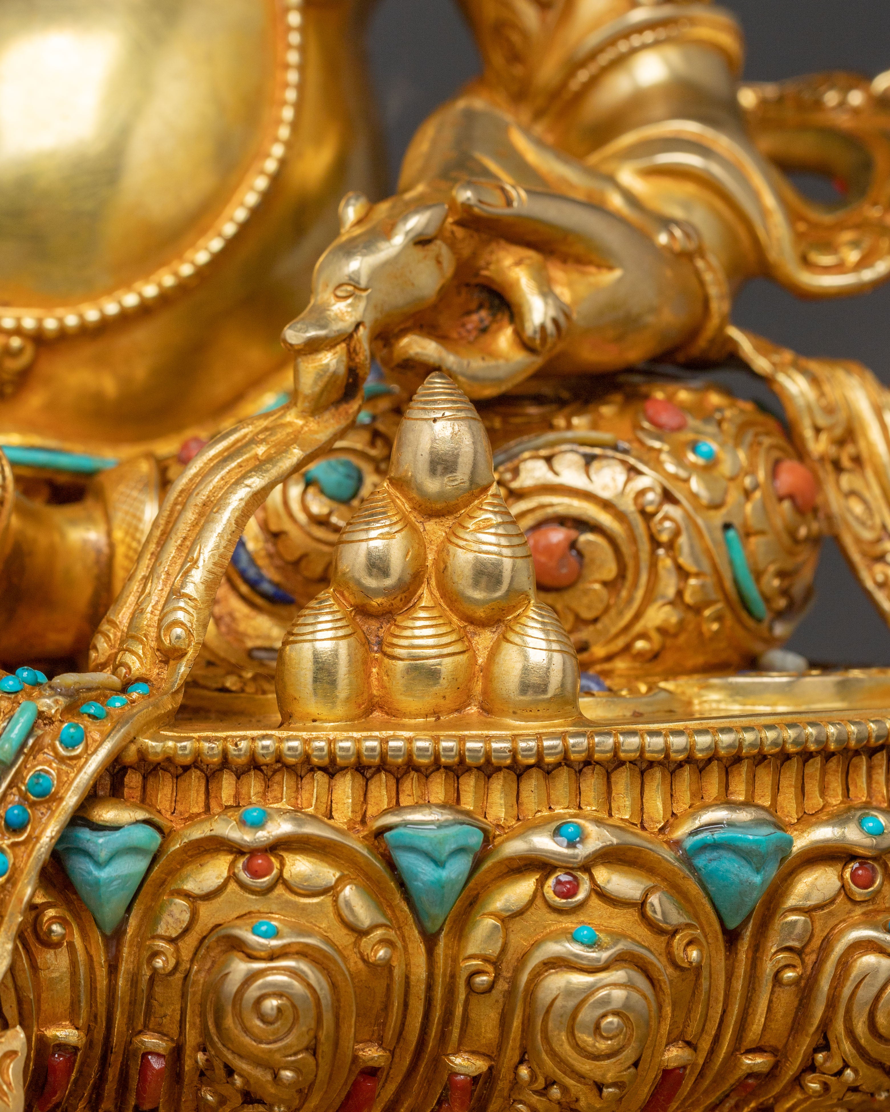 Dzambhala Statue on Throne | Altar Home Decor