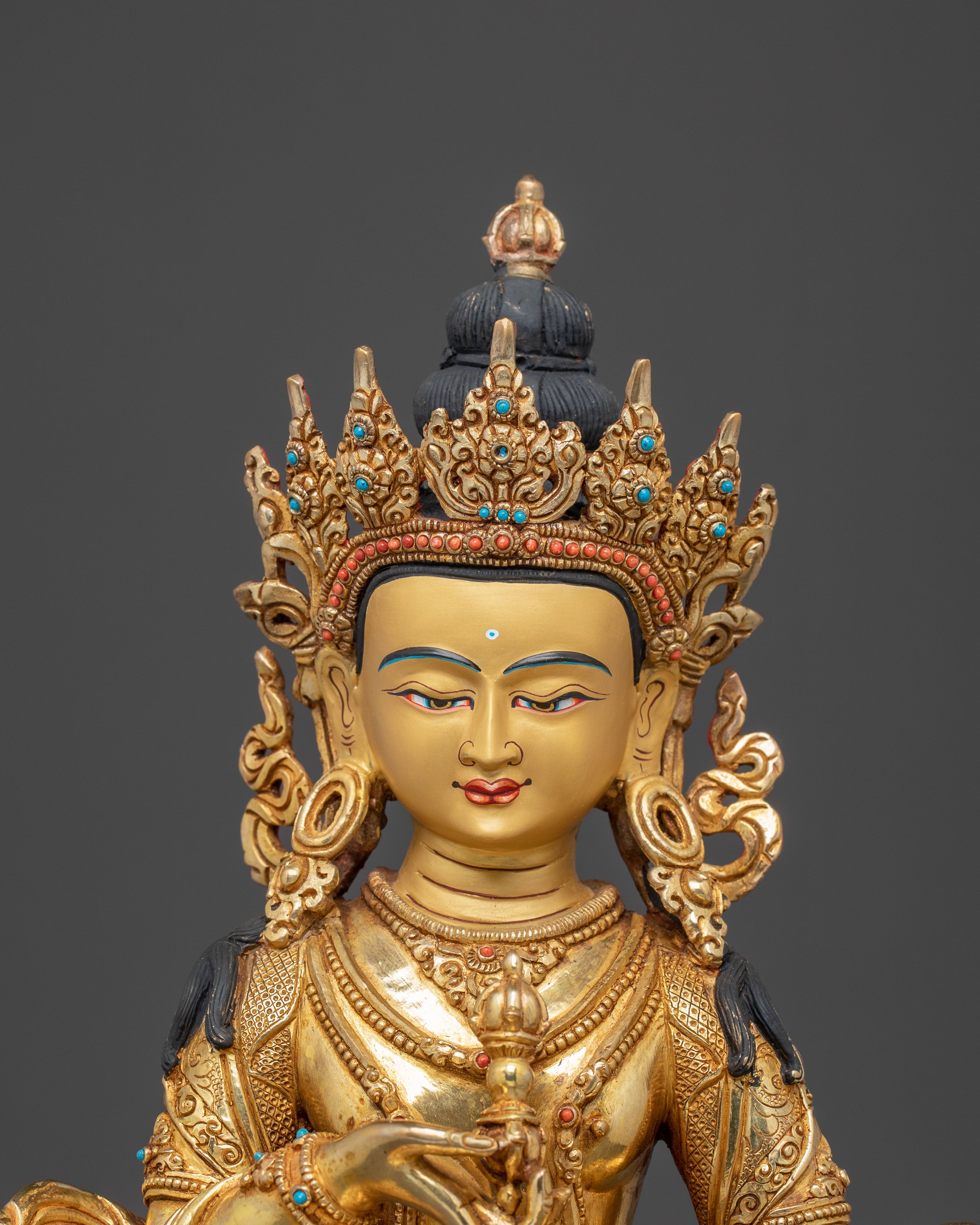 Handmade Vajrasattva Golden Statue for Purification | Traditional Artwork