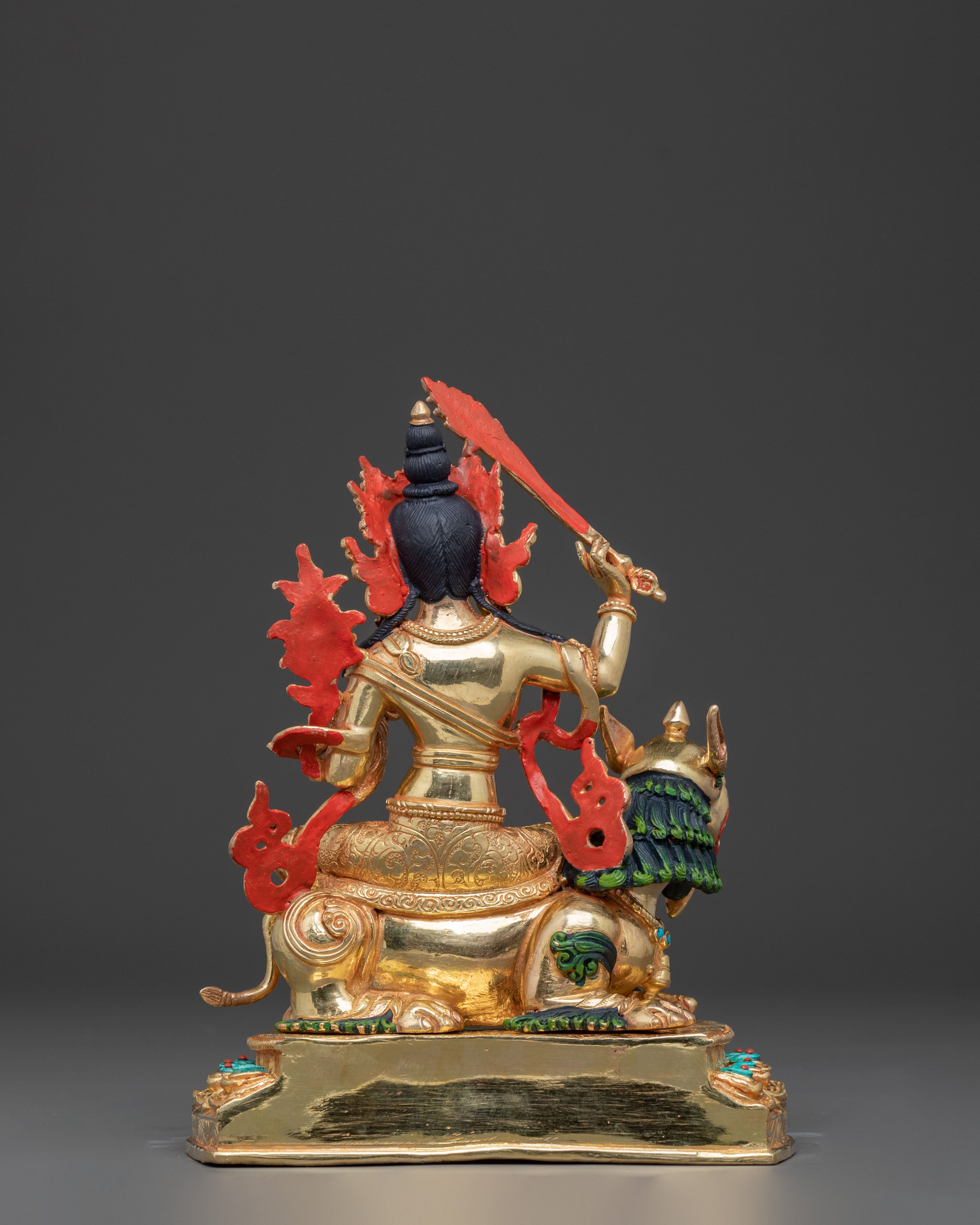 Simhanada Manjushri and Samantabhadra Statue Set