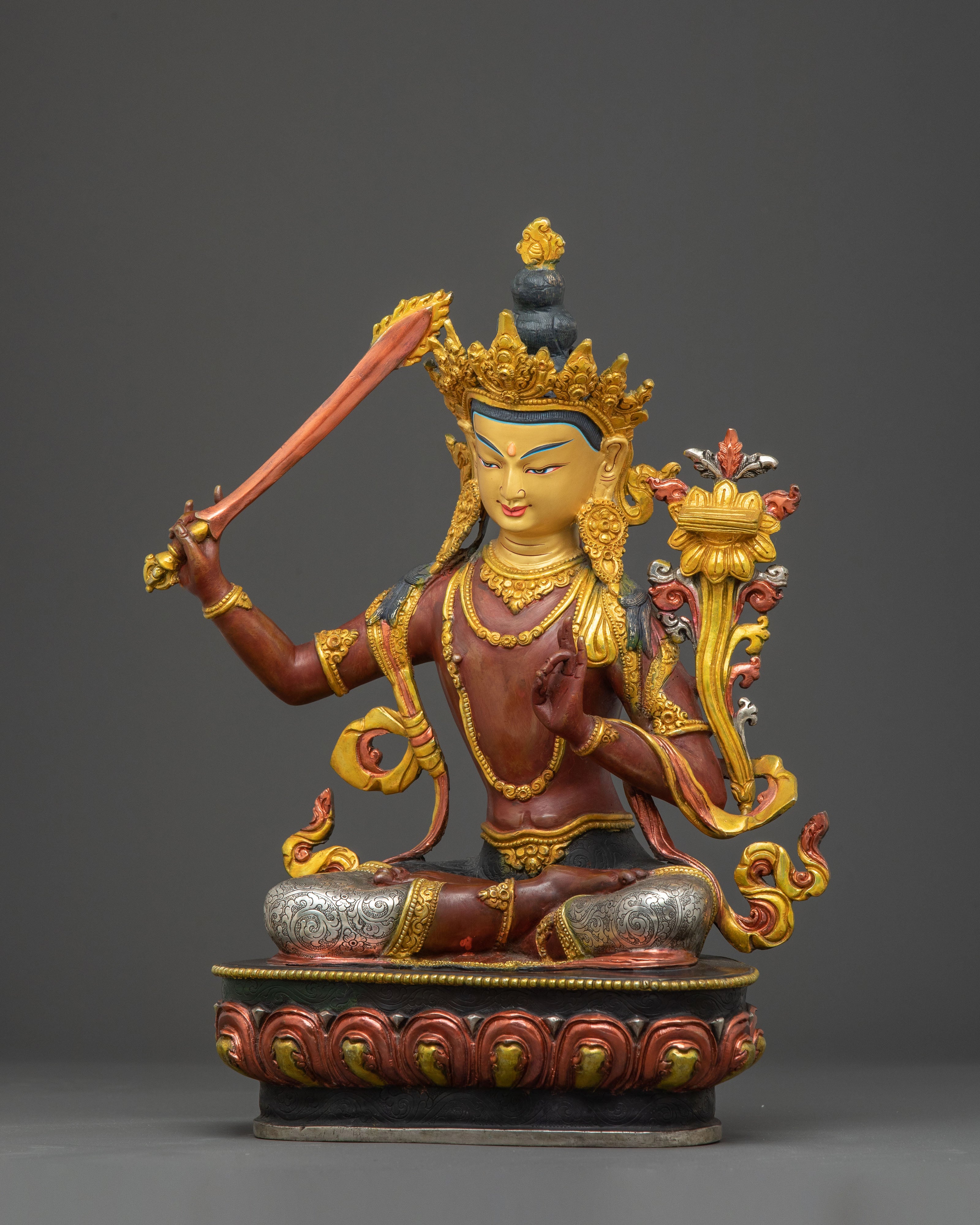 Manjushri Traditional Statue | Meditation Decor
