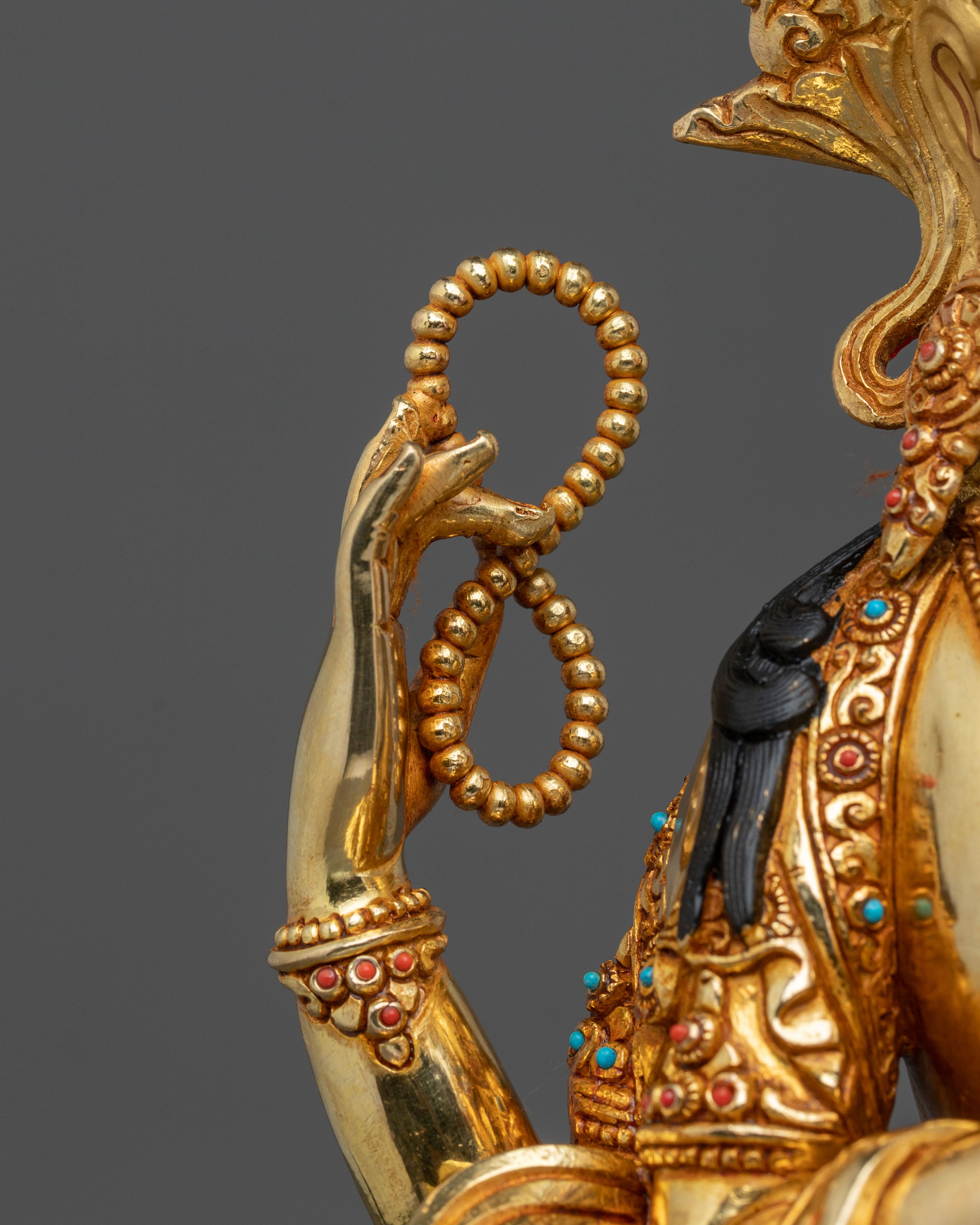 Four-Armed Chenrezig Sculpture | Handmade Copper Figurine