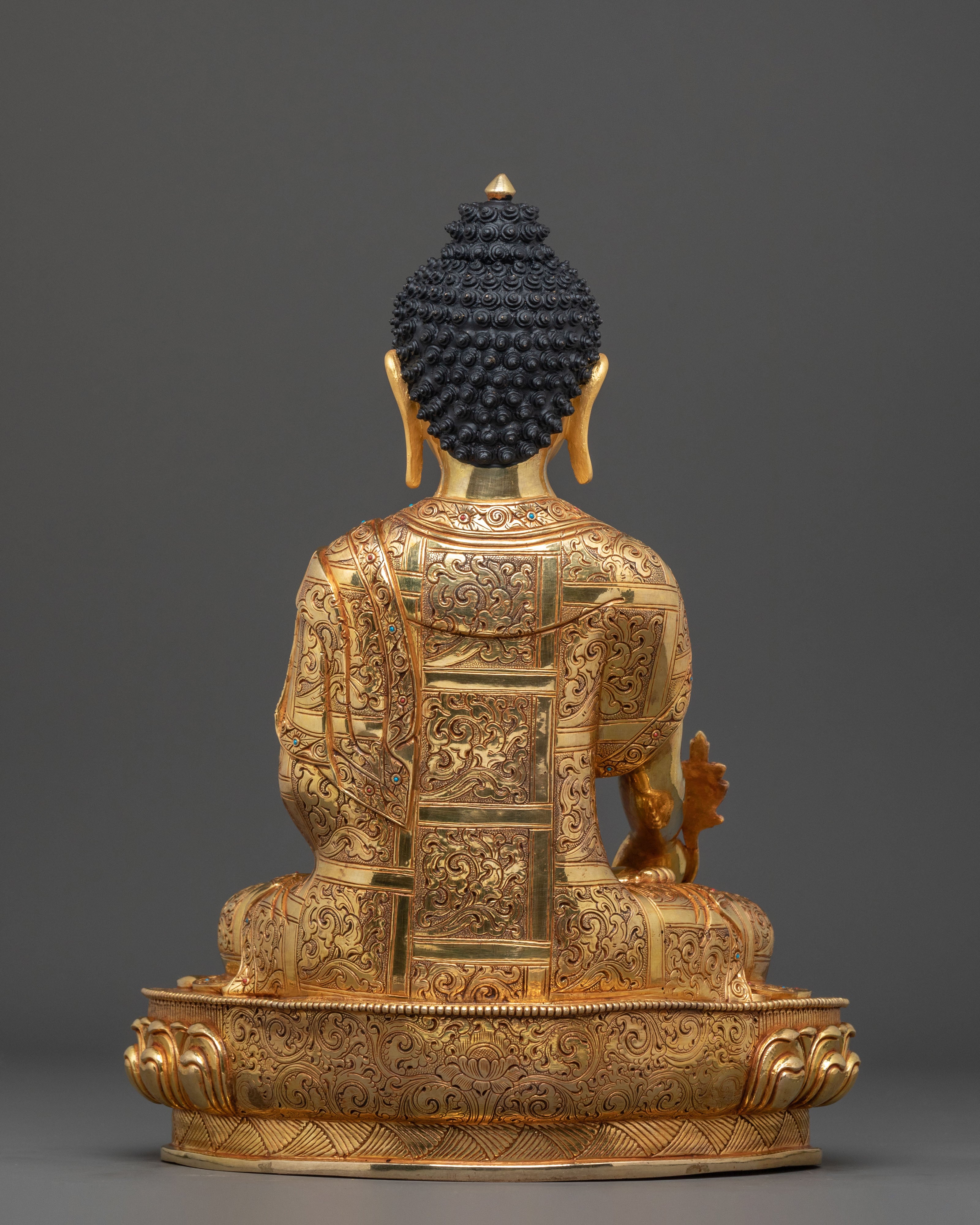 Medicine Buddha Statue | 24K Gold Gilded Healing Figure