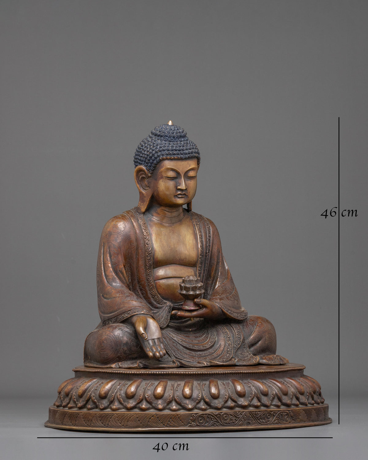 Siddhartha Gautama Handmade Statue | Oxidized Copper Sculpture