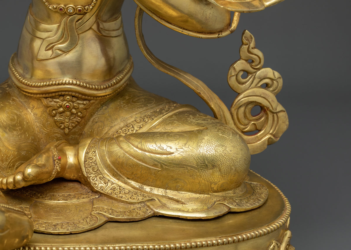 Handmade Green Tara Copper Sculpture | Buddhist Protector