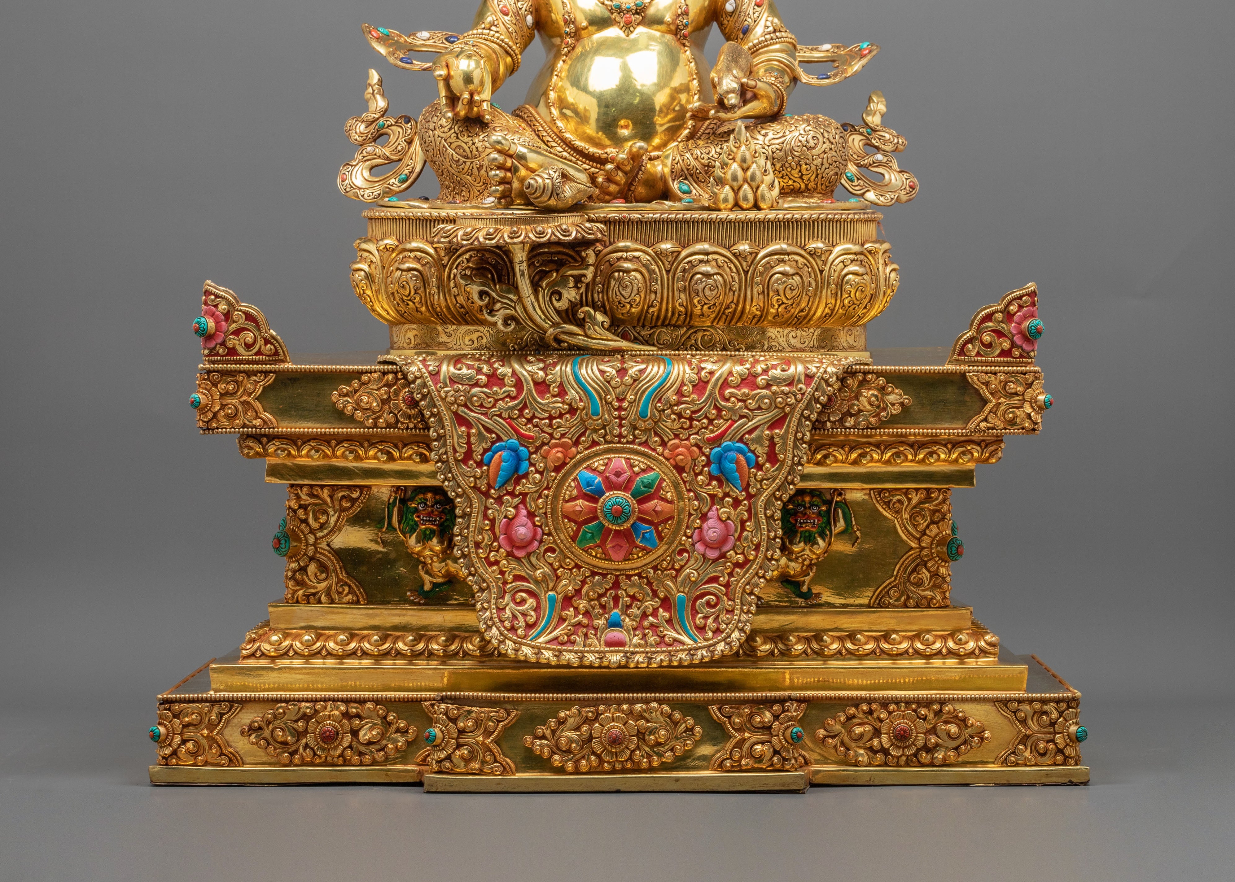 Dzambhala Figurine on Throne | (121.5cm Tall) Wealth God Figurine