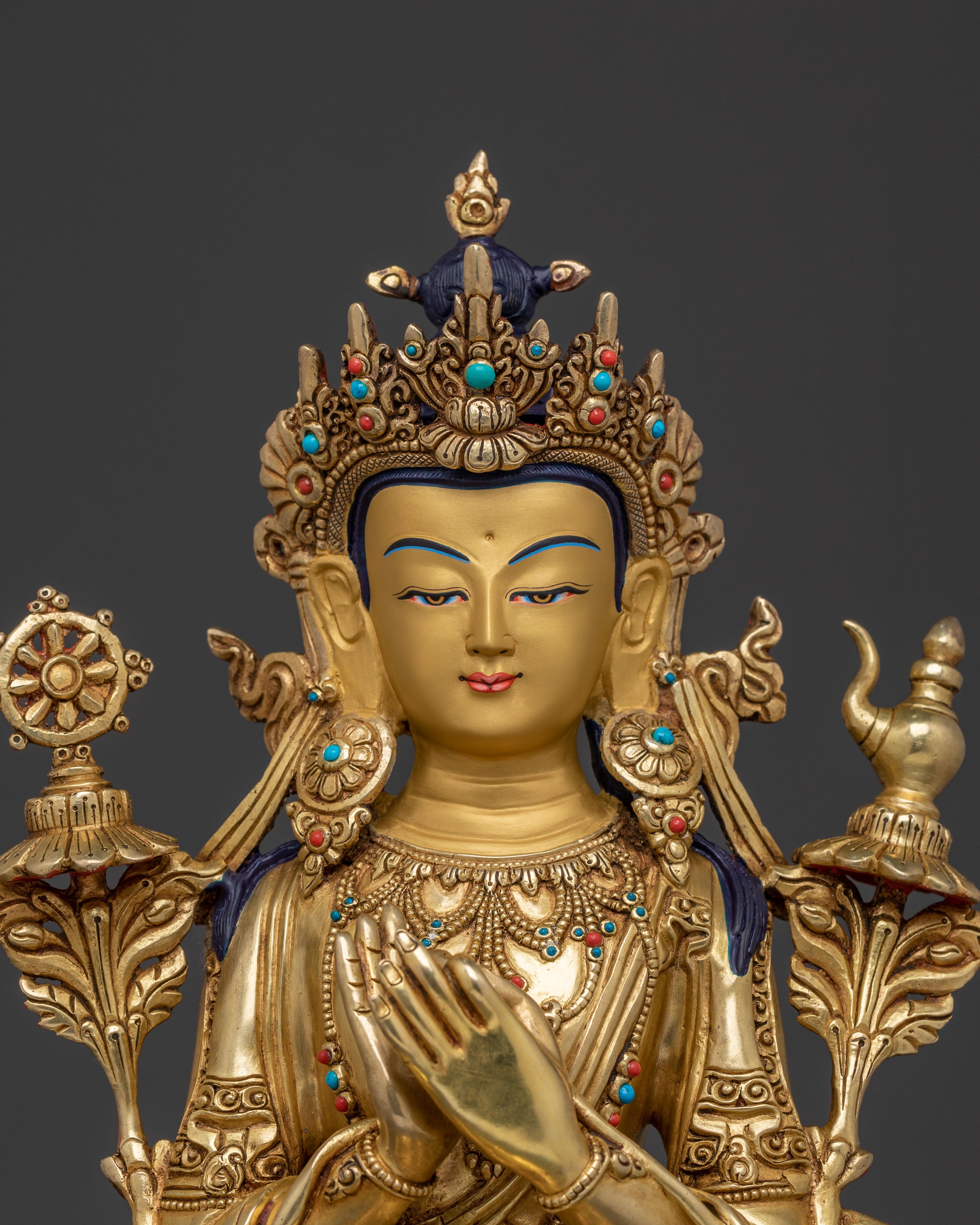Maitreya Buddha Statue – 24K Gold Gilded | The Hope of Future