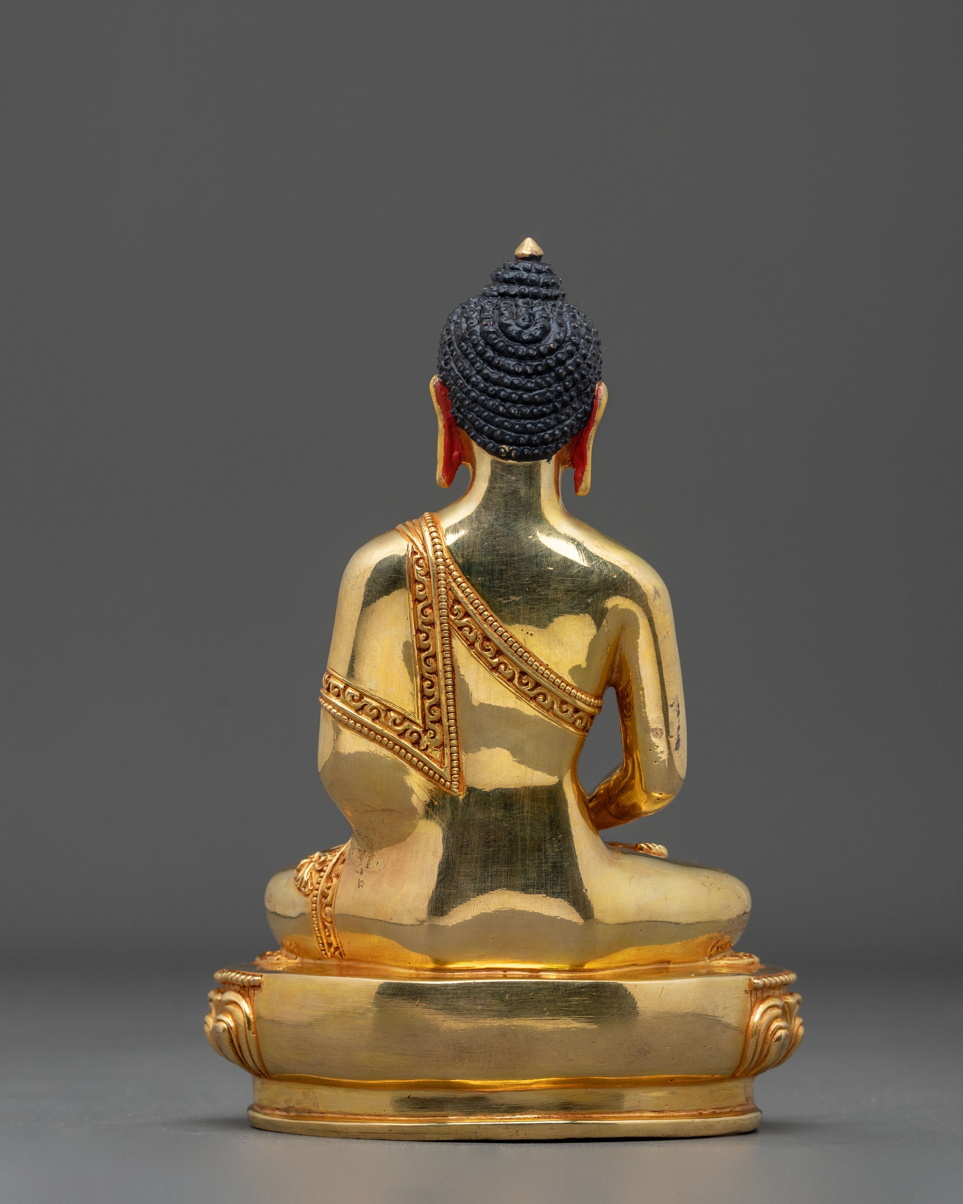 Amitabha Buddha Copper Statue | 24K Gold Gilded Figurine
