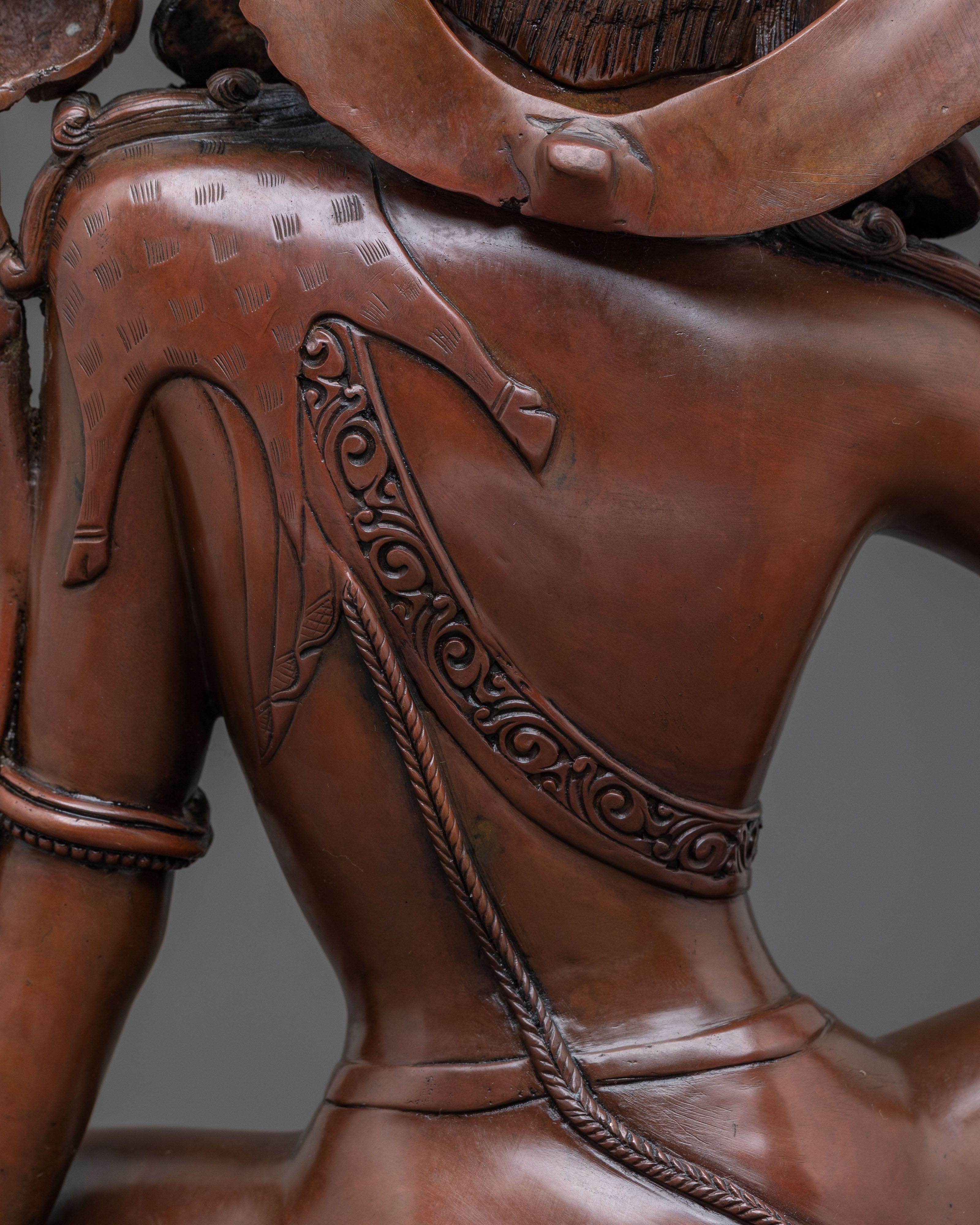 Statue of Eternal Savior Lokeshwor – Oxidized Copper