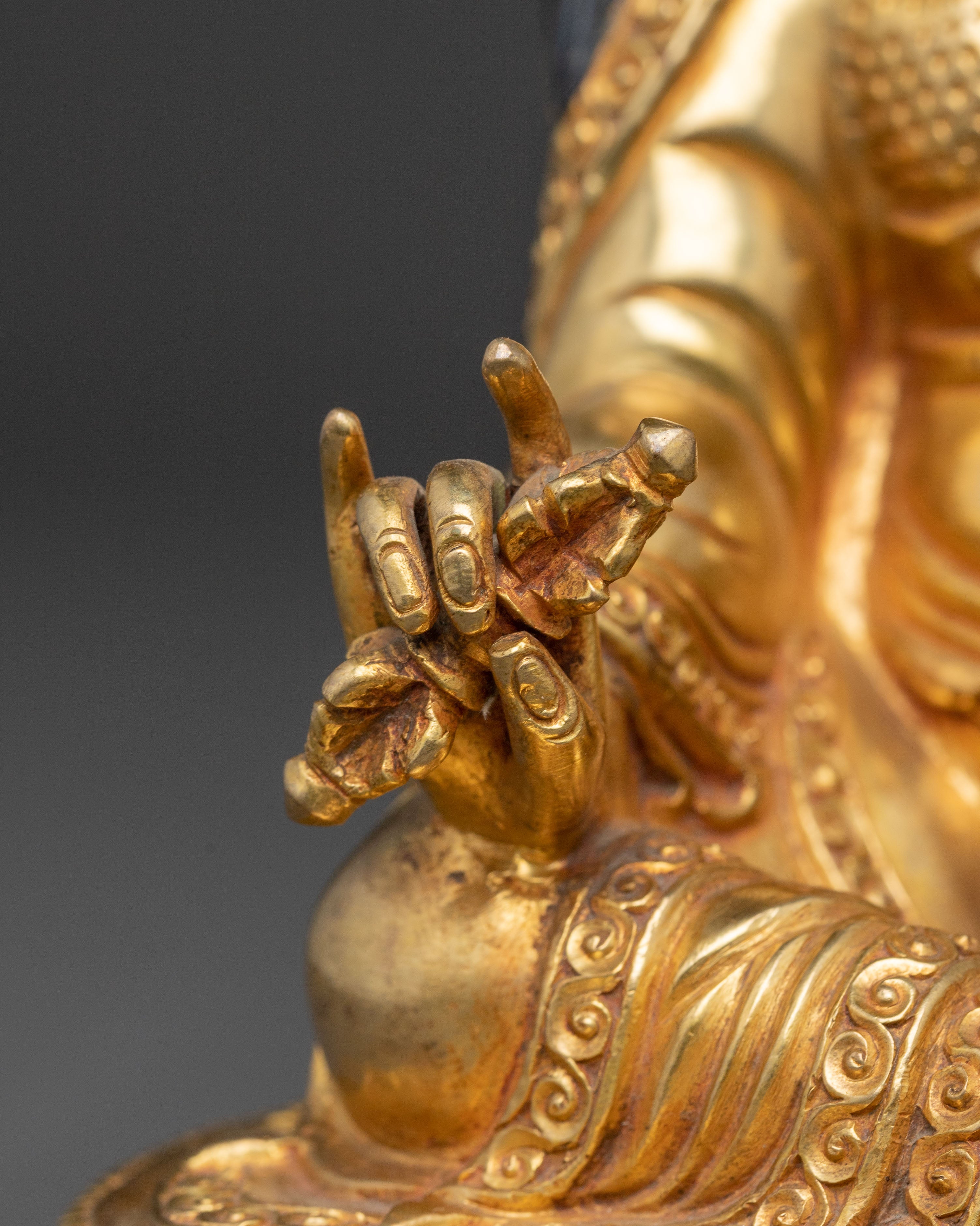 Golden Statue of Master Padmasambhava | Home Decor