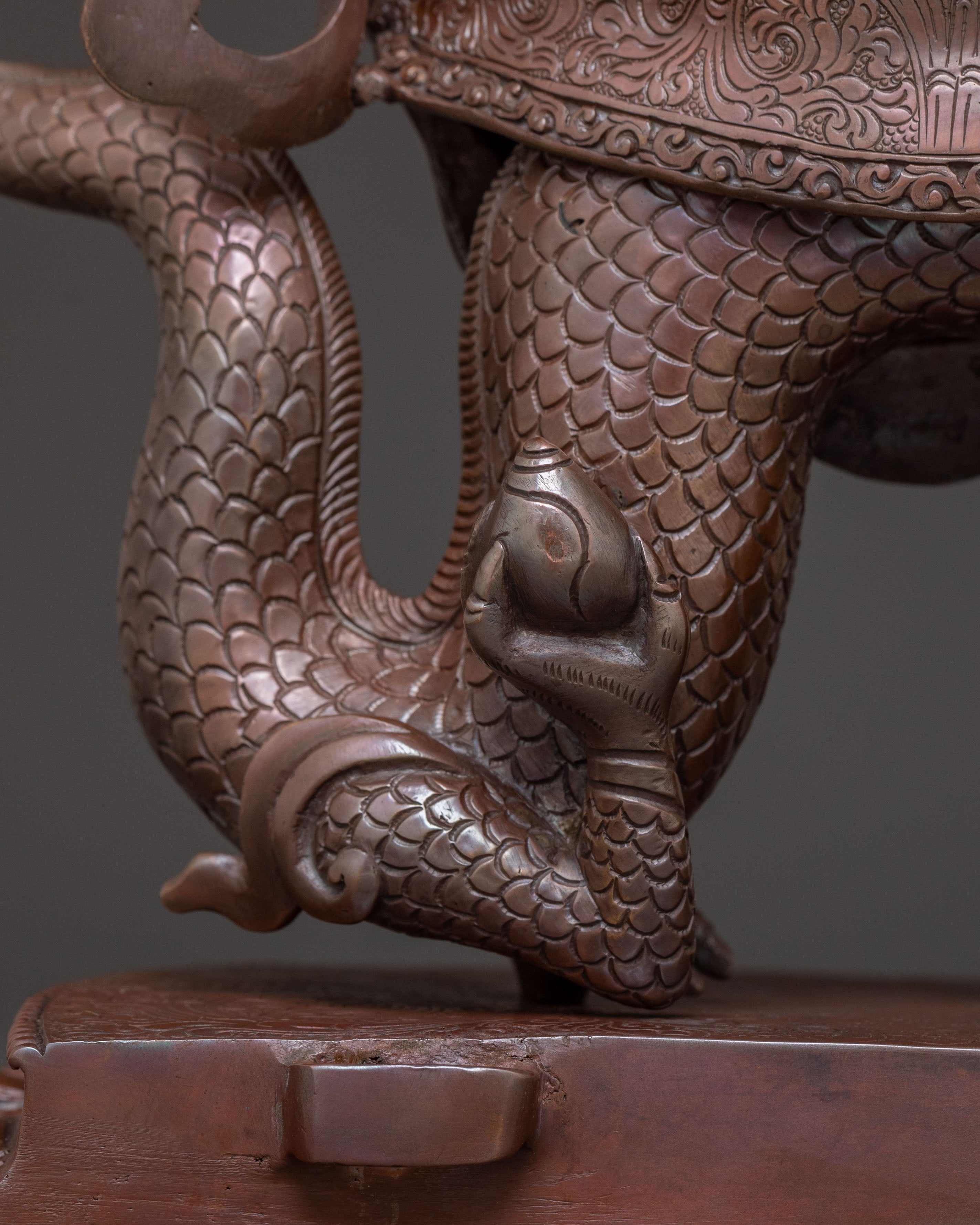 White Dzambhala Abundance Statue | Oxidized Copper Art