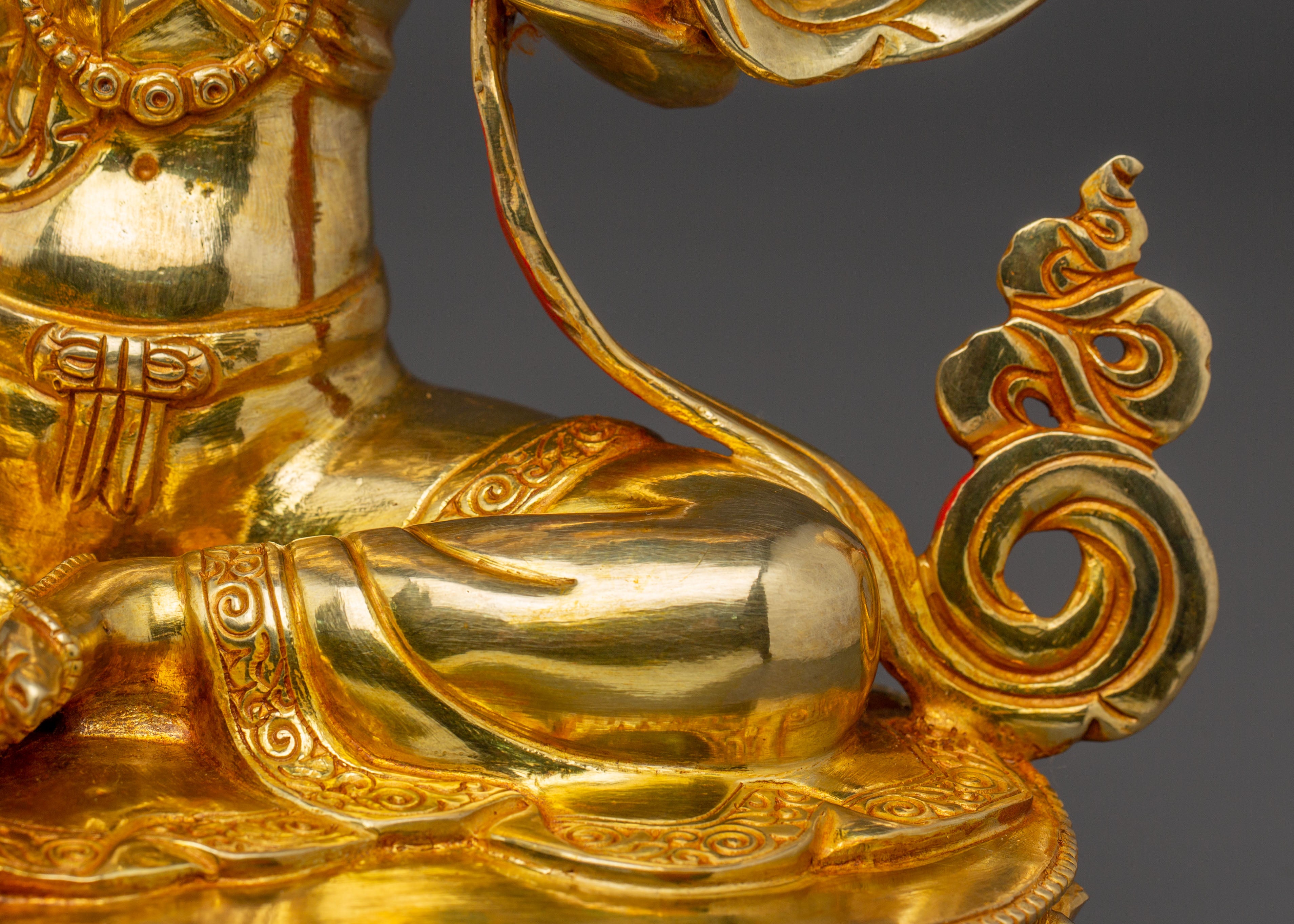 Green Tara Statue: Mother of Compassion - Radiant Gold Gilded