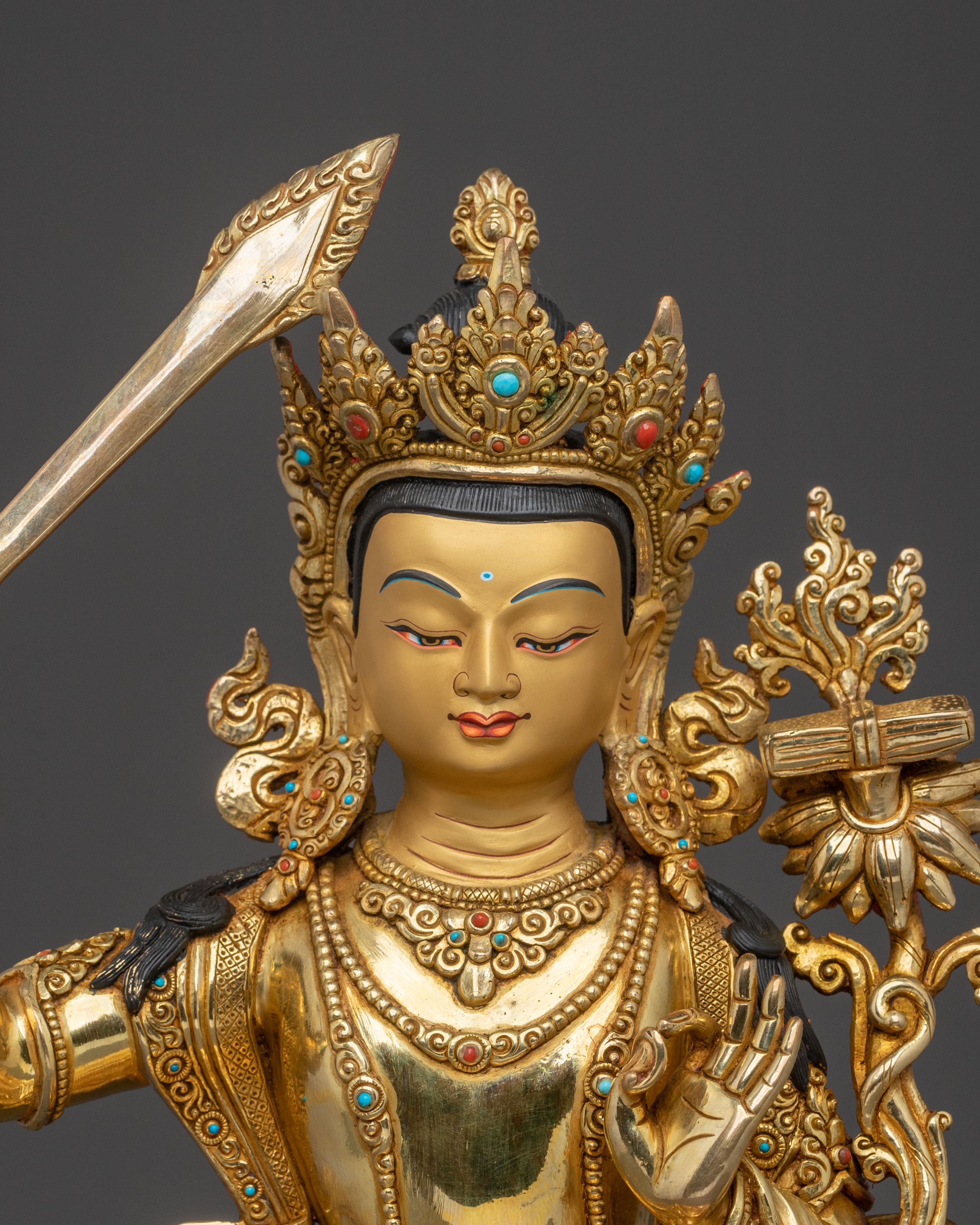 Handmade Manjushri Buddhist Statue | Home Decor