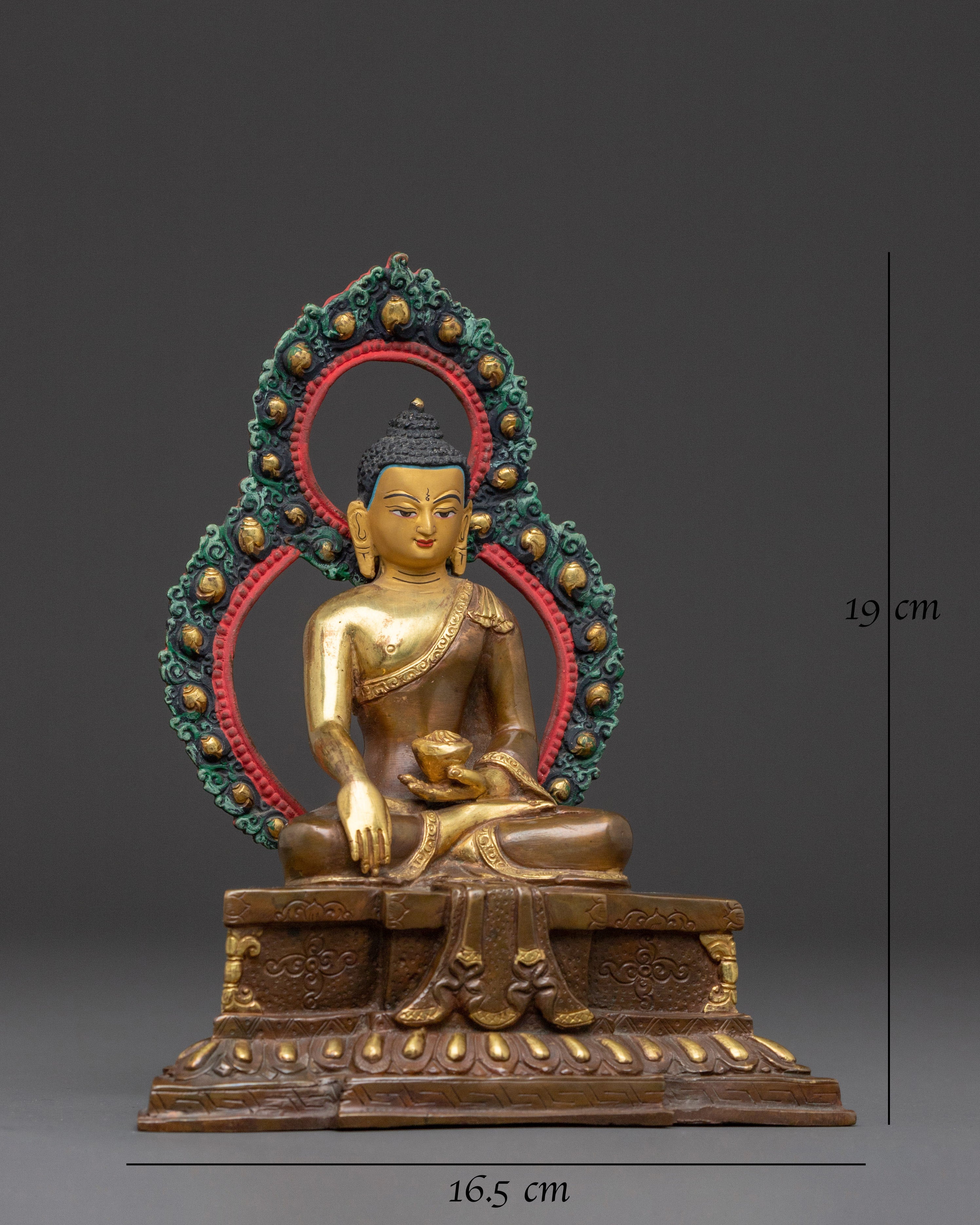 Divine Shakyamuni Buddha Statue: Half Gold Home Decor