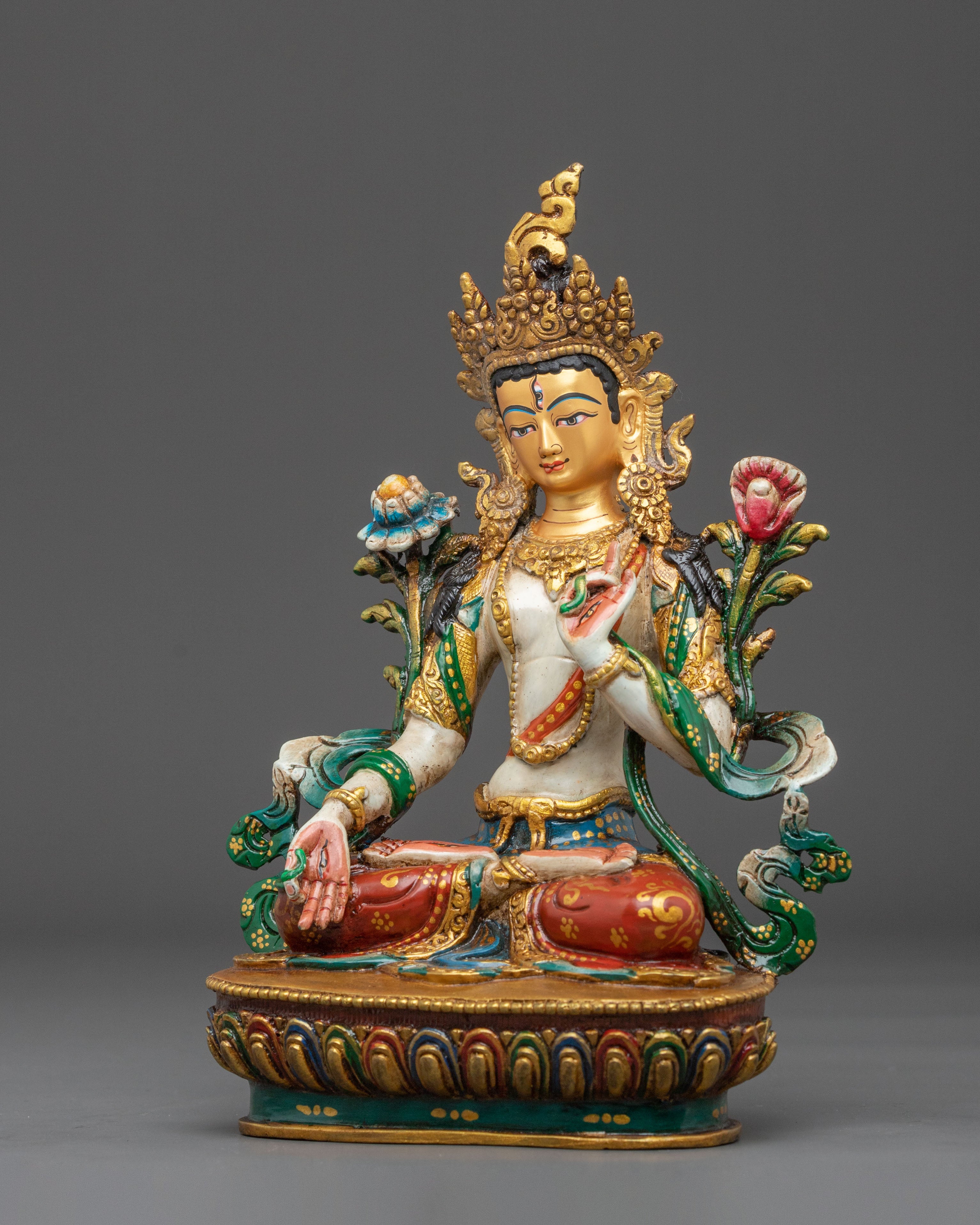 White Tara Figurine of Protection | Seven-Eyed Deity