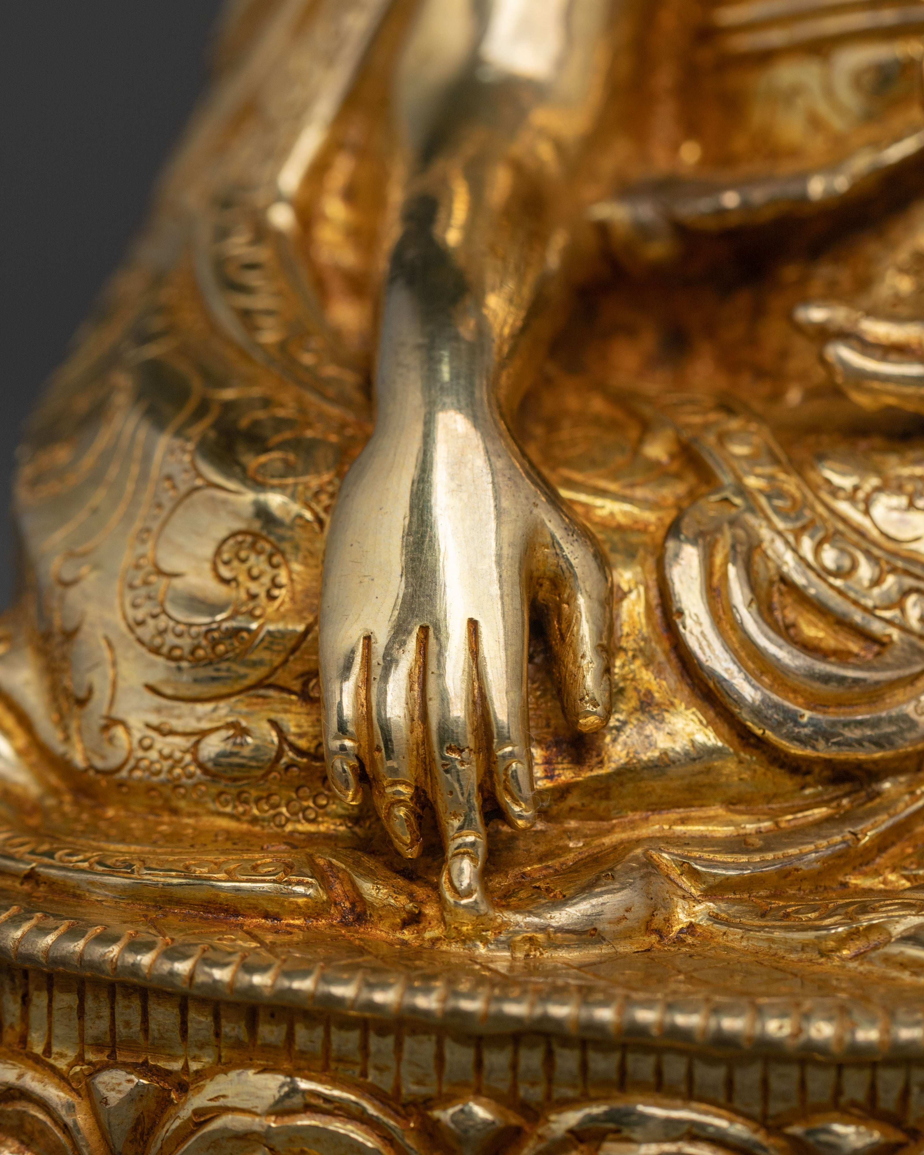 Guru Shapdum: Handcrafted 24K Gold Gilded Statue