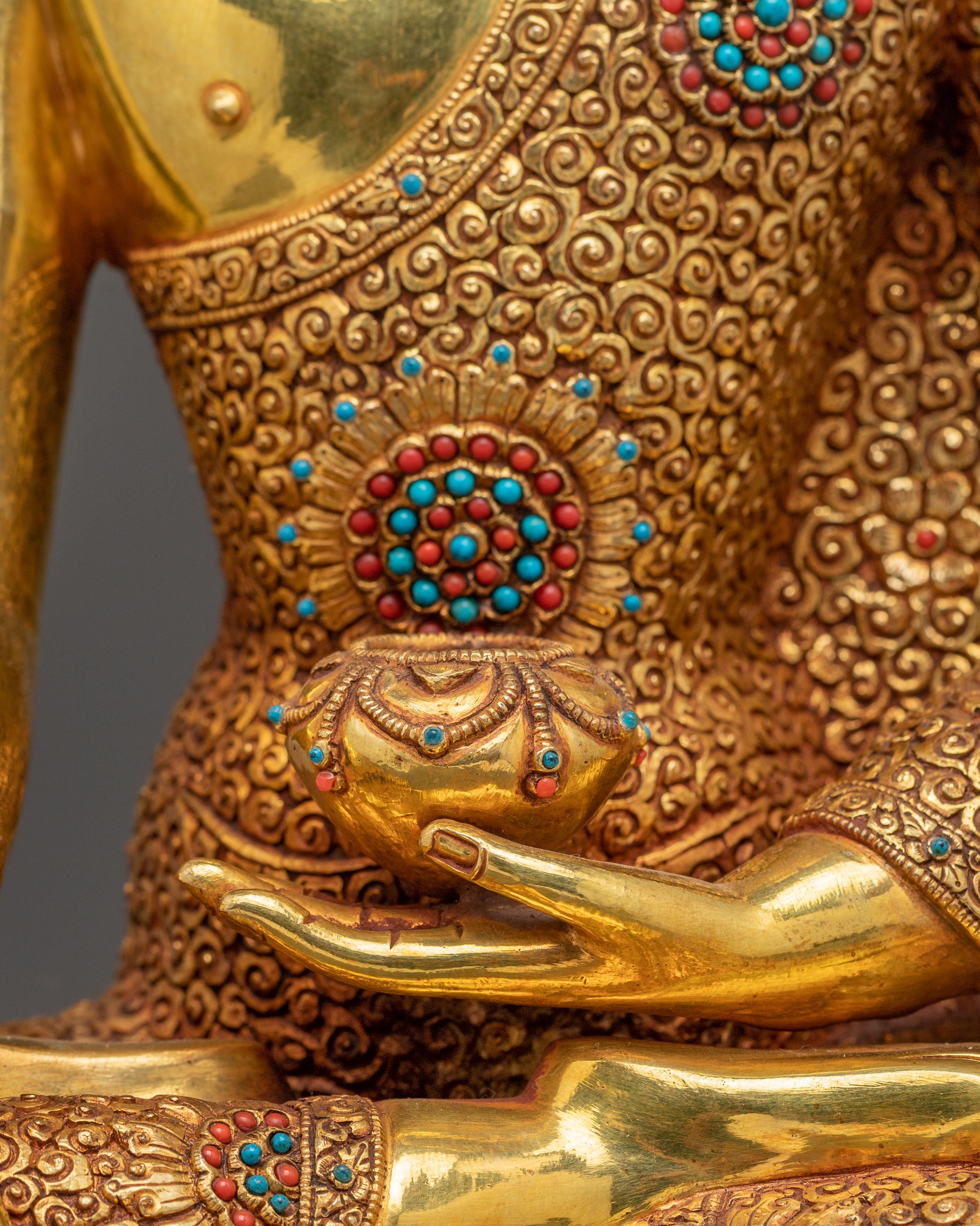 Golden Shakyamuni Buddha Enlightenment Statue