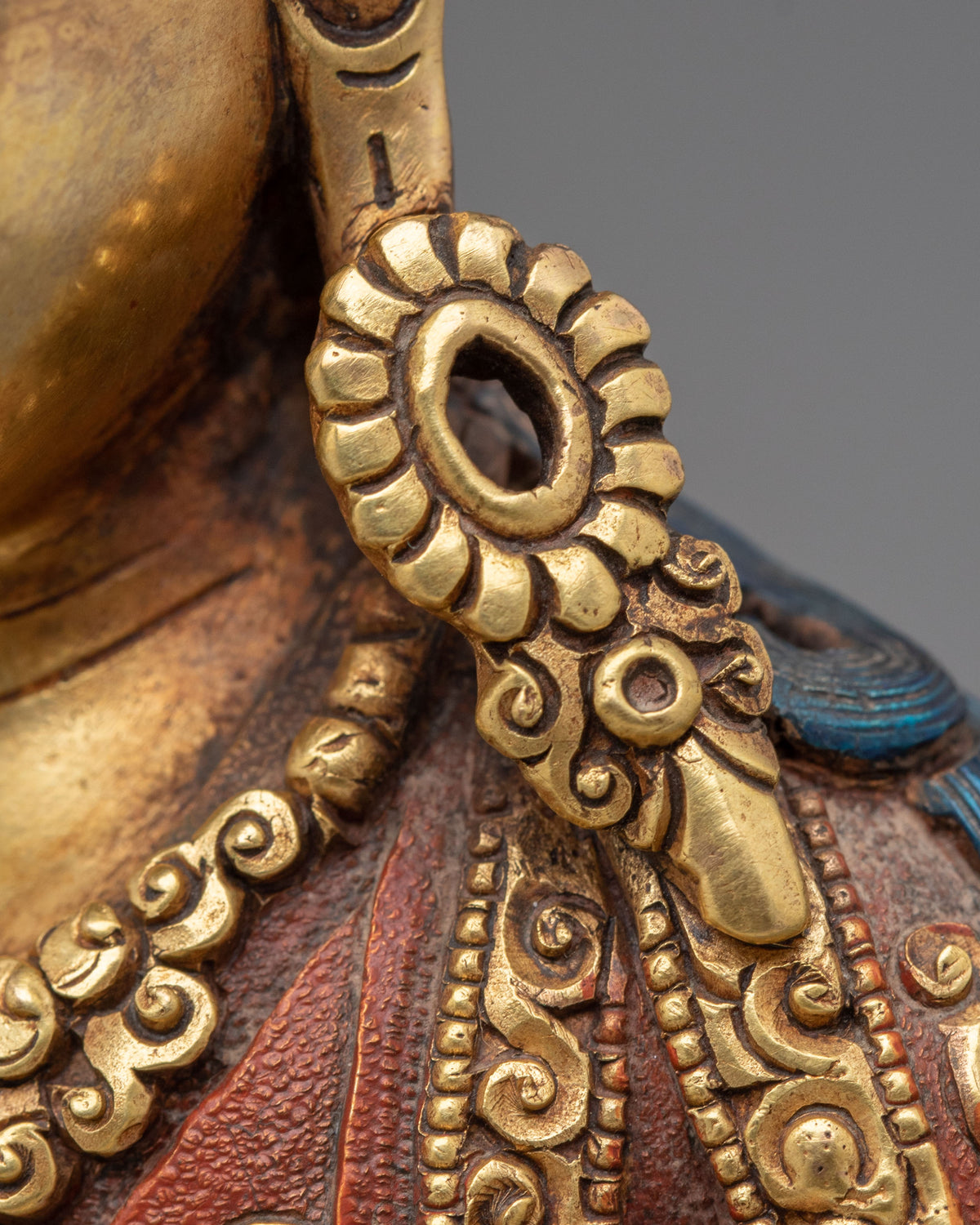 Guru Rinpoche Statue | 24K Gold Gilded Copper