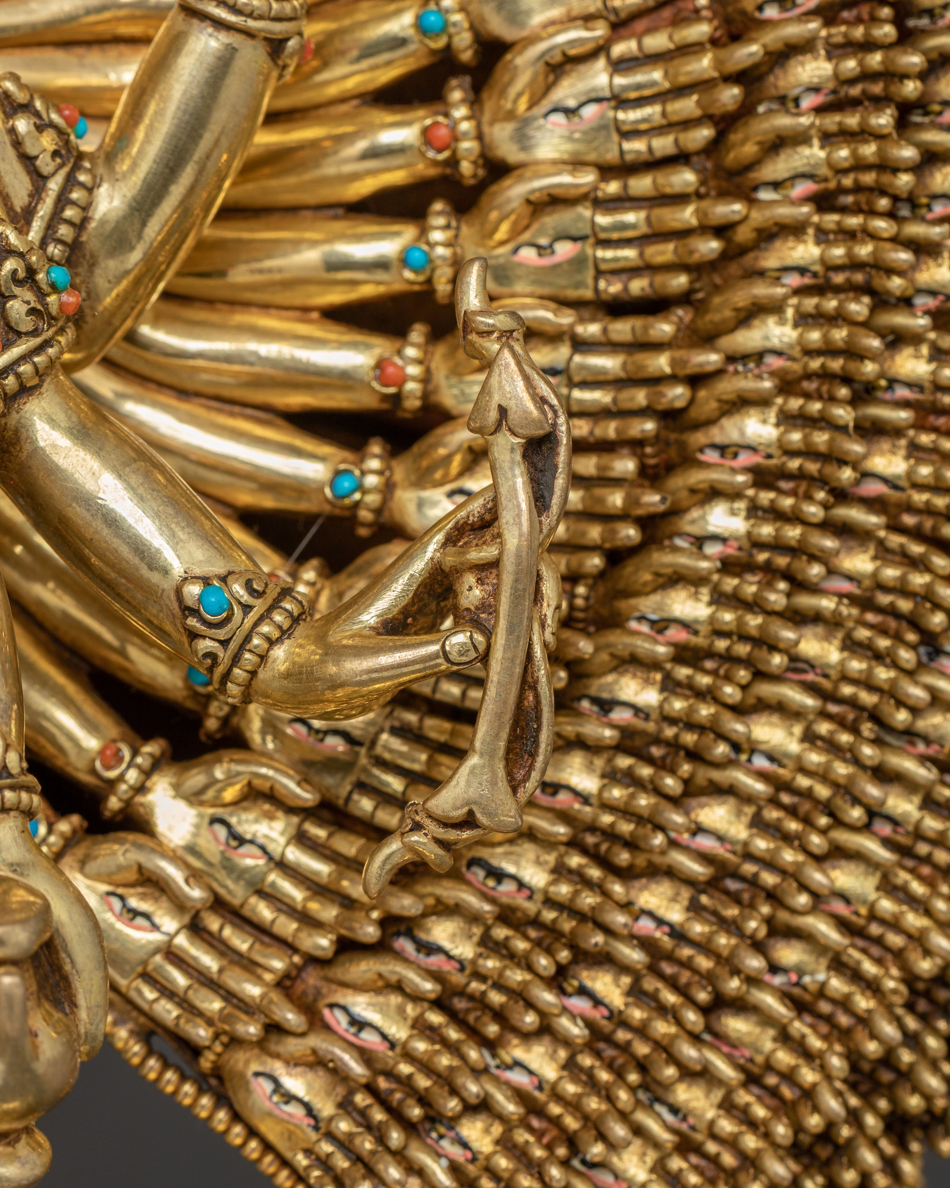 Thousand Armed Chenrezig Copper Sculpture | Compassionate Bodhisattva