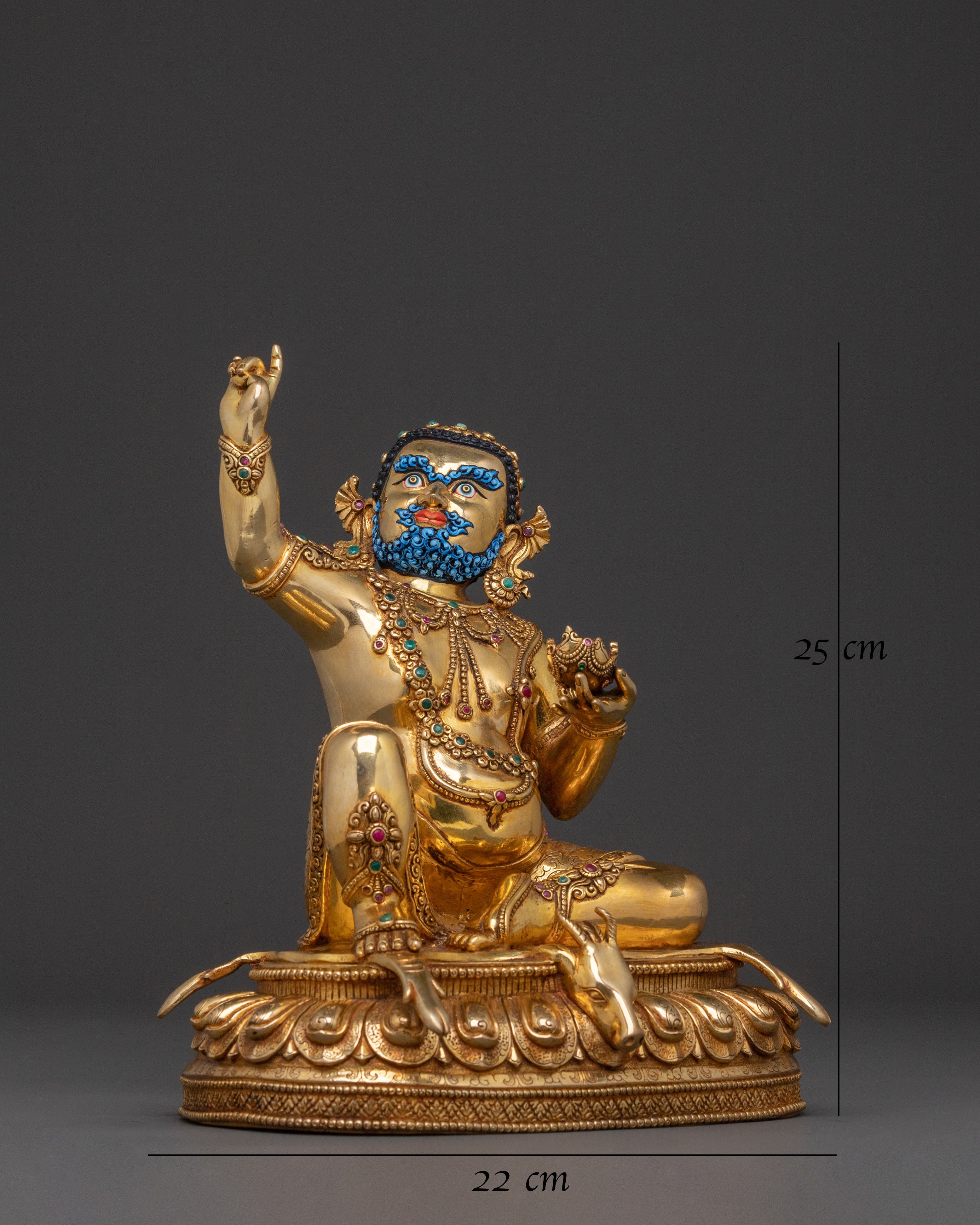 Virupa Golden Statue: Radiant Mahasiddha Sculpture