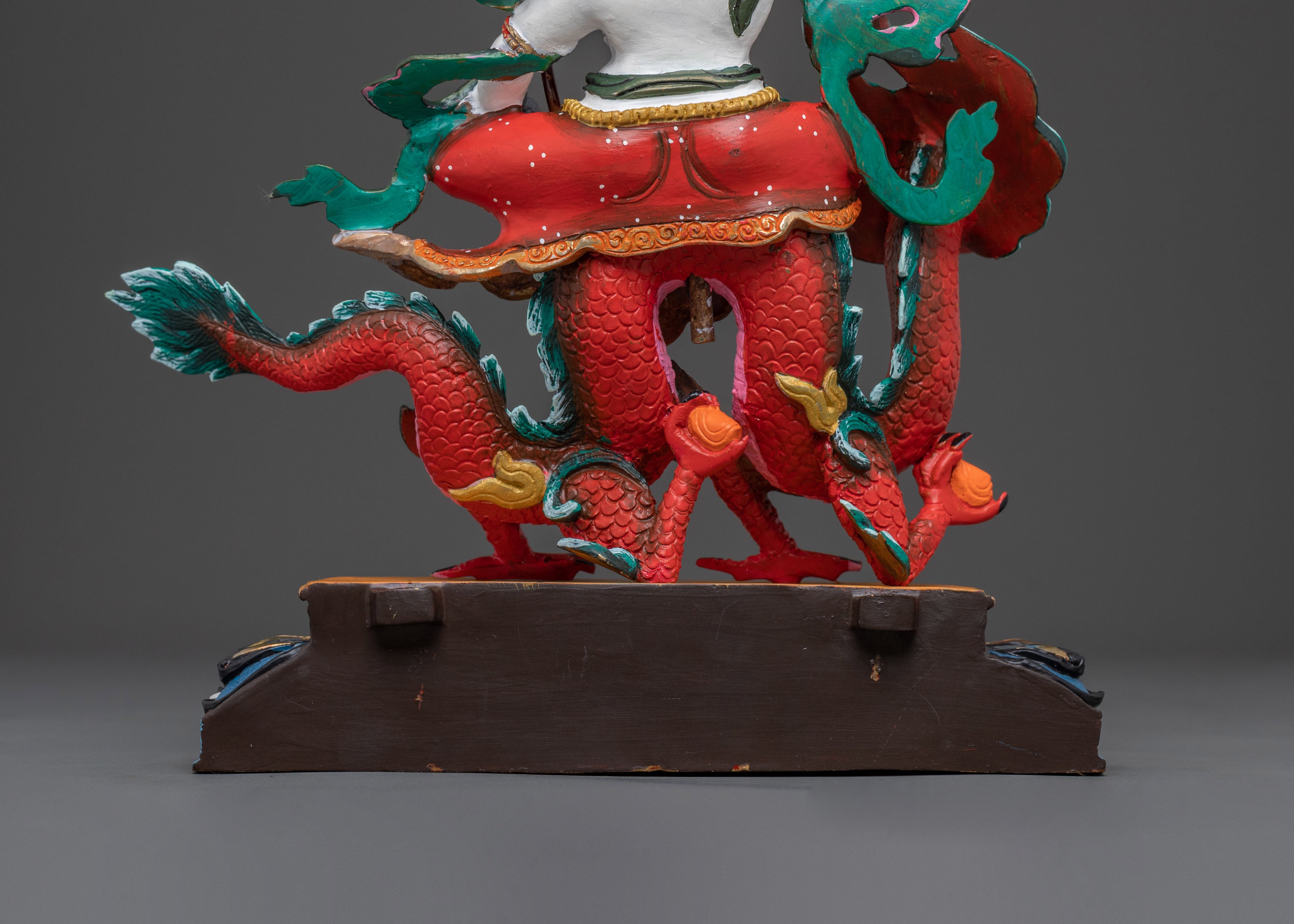 White Dzambhala Statue | Buddhist Wealth Deity