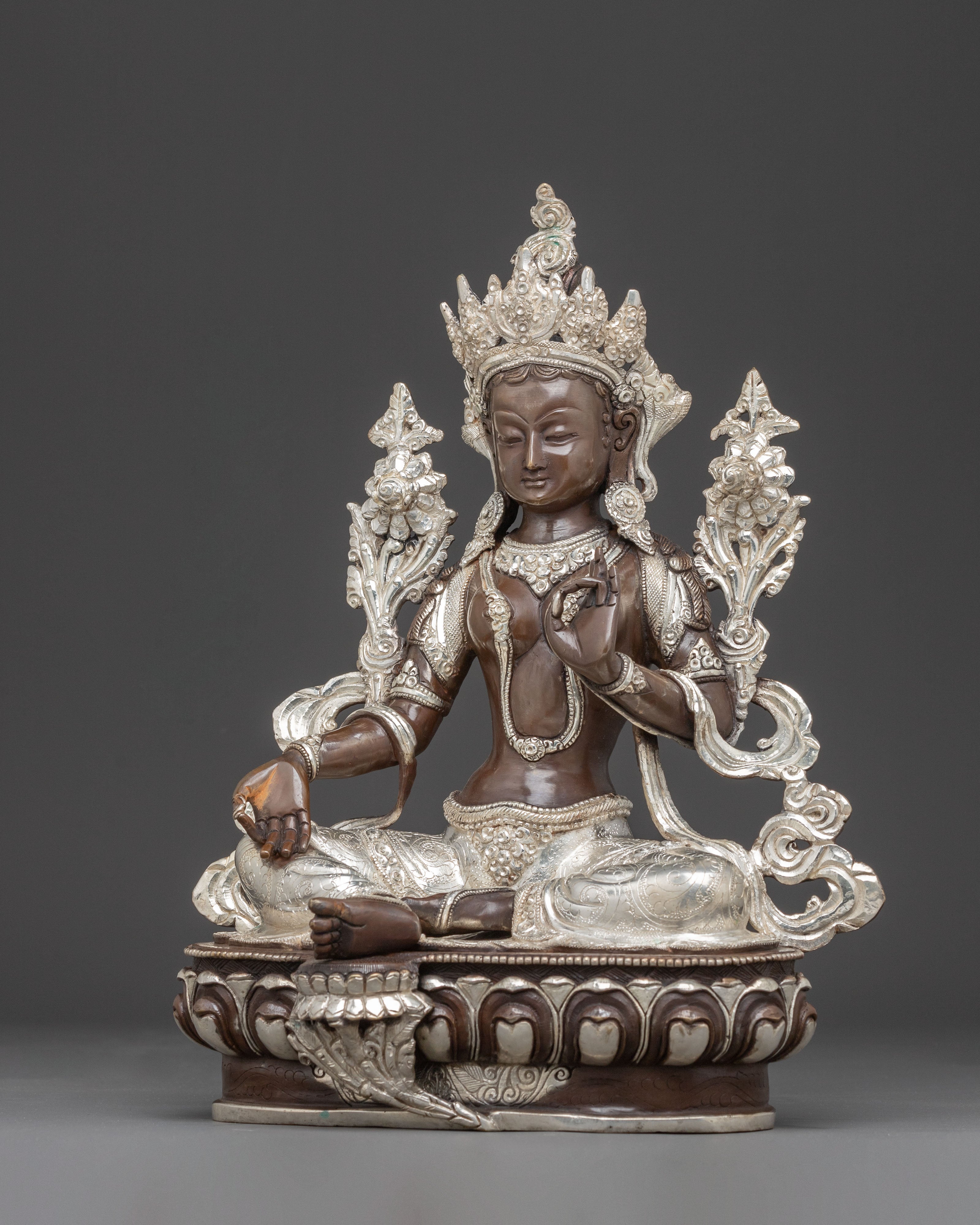 Green Tara Oxidized Copper Artwork | Mother of Liberation