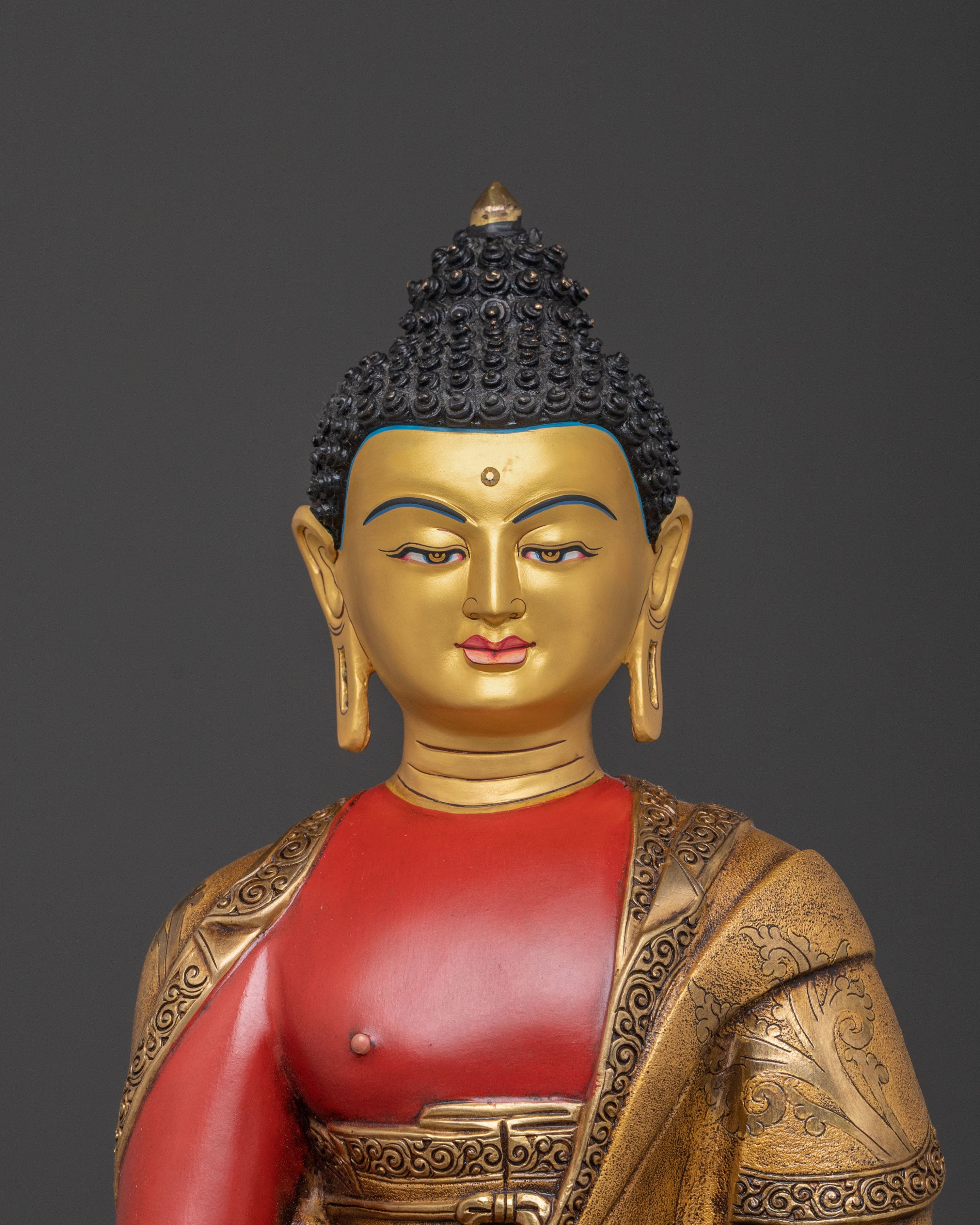 Amitabha Buddha 24K Gold Gilded Spiritual Statue