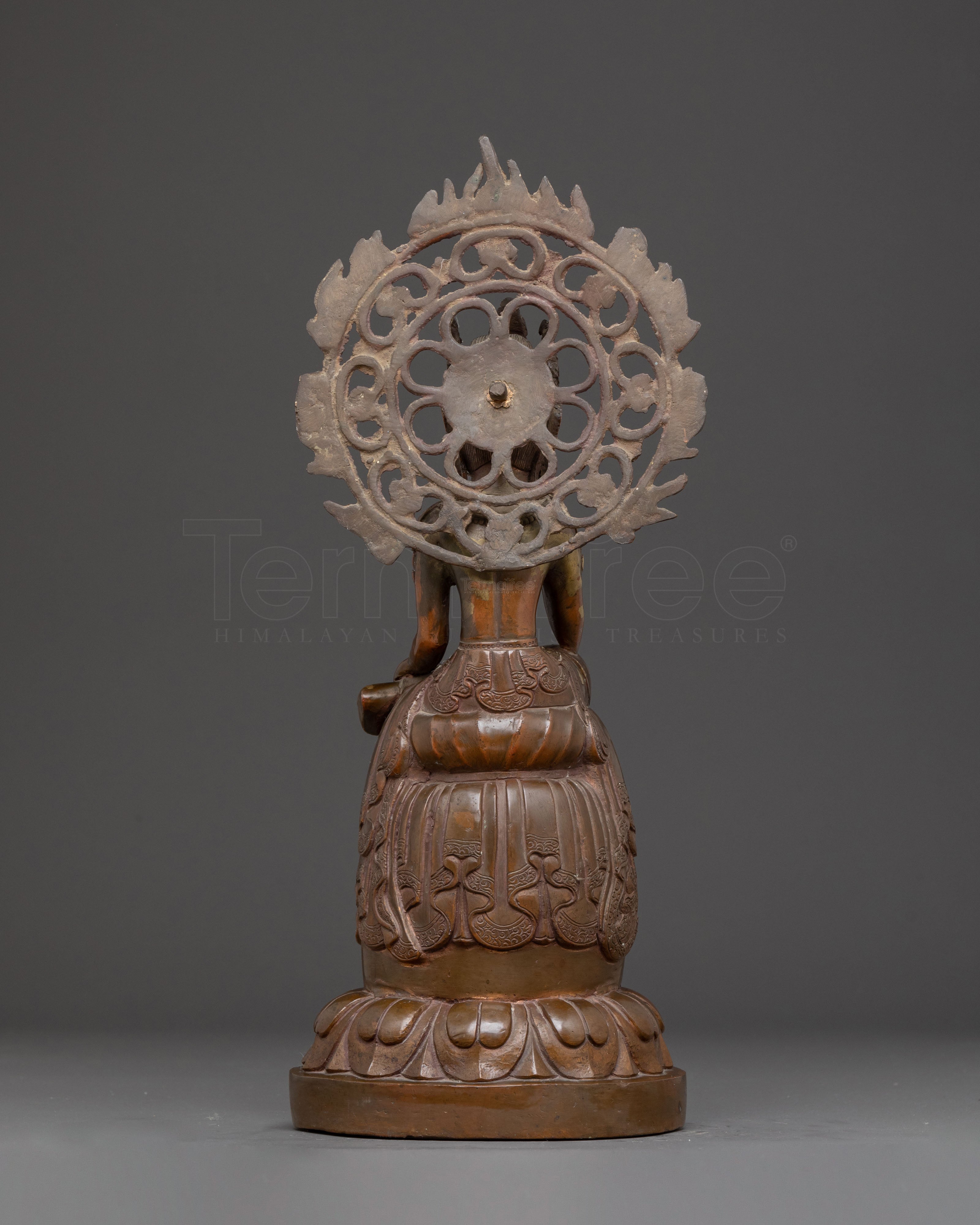 Bodhisattva of Compassion Guan Yin Statue – Oxidized Copper Masterpiece