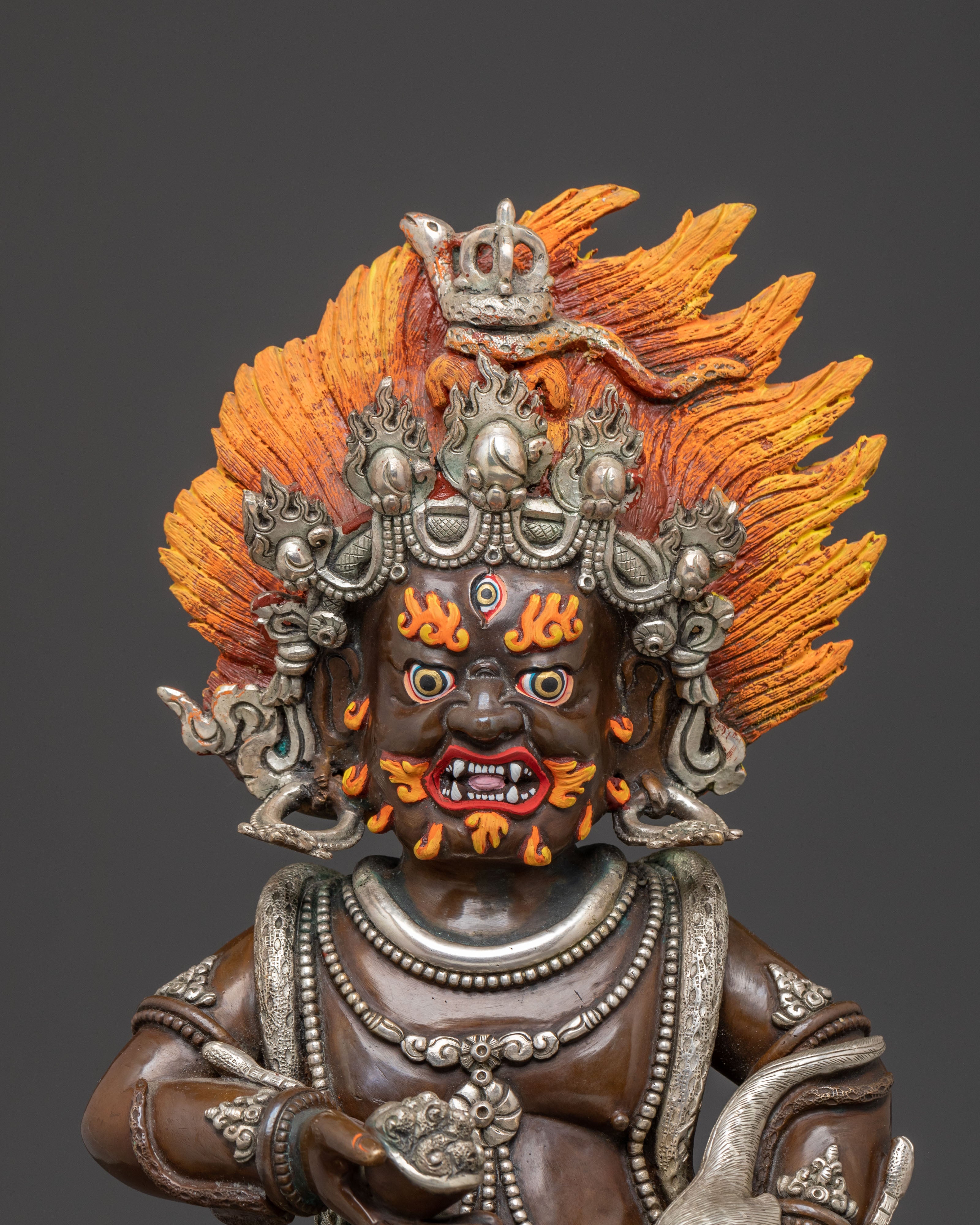 Black Dzambhala Handcrafted Statue – Oxidized Copper