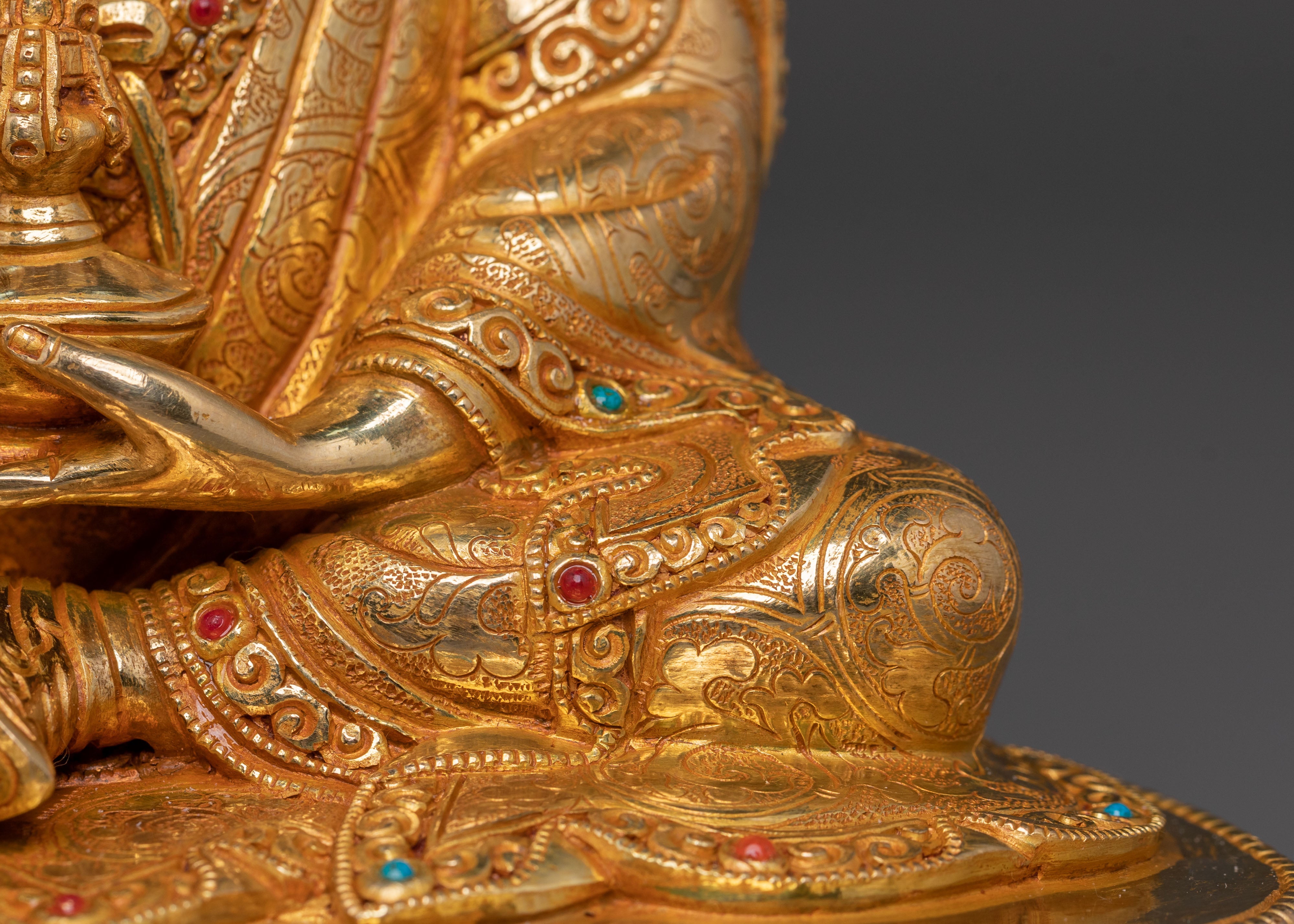 Guru Rinpoche: 24K Gold Gilded Spiritual Figure