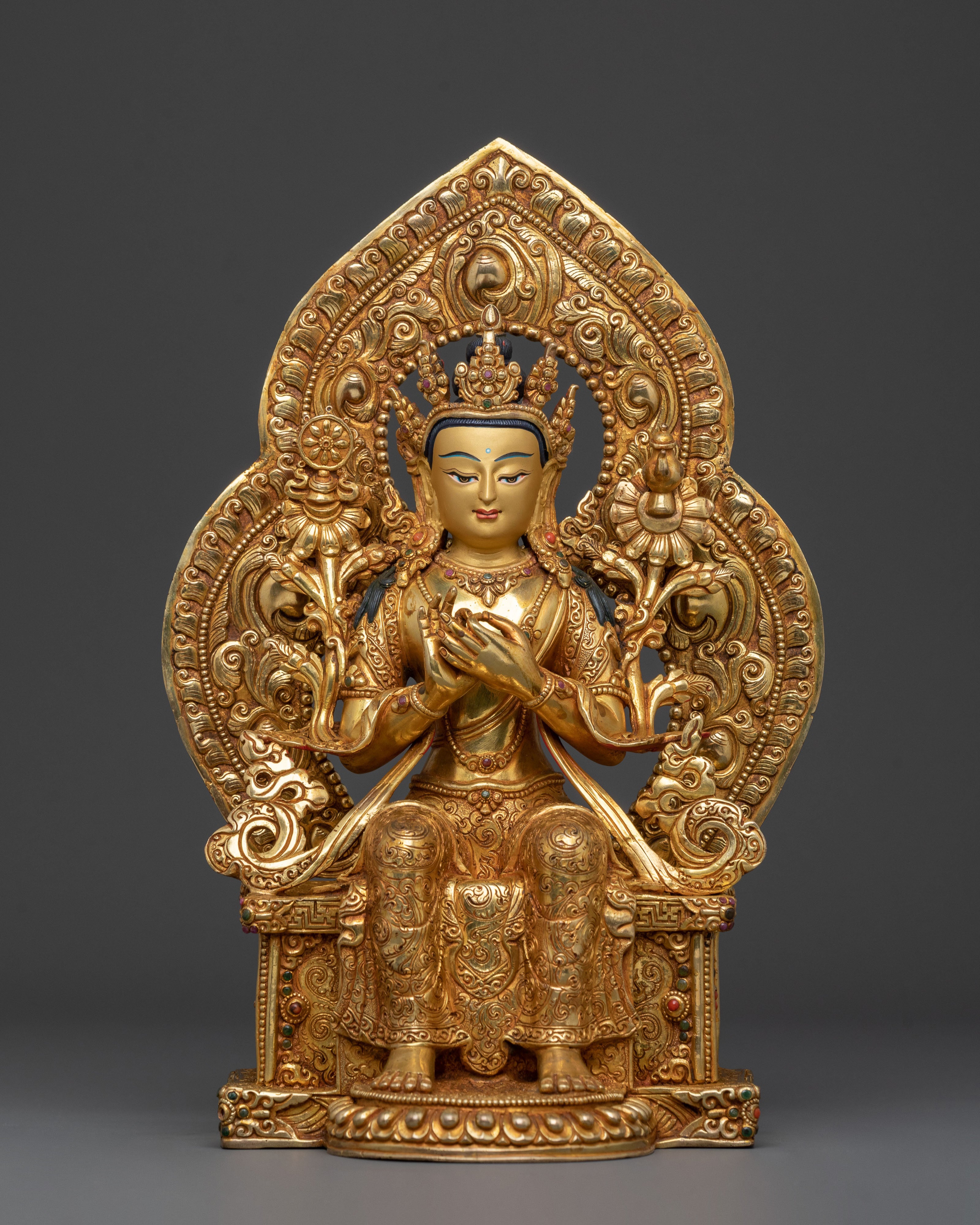 Sacred Statue of Maitreya Buddha | Meditation Altar Decor